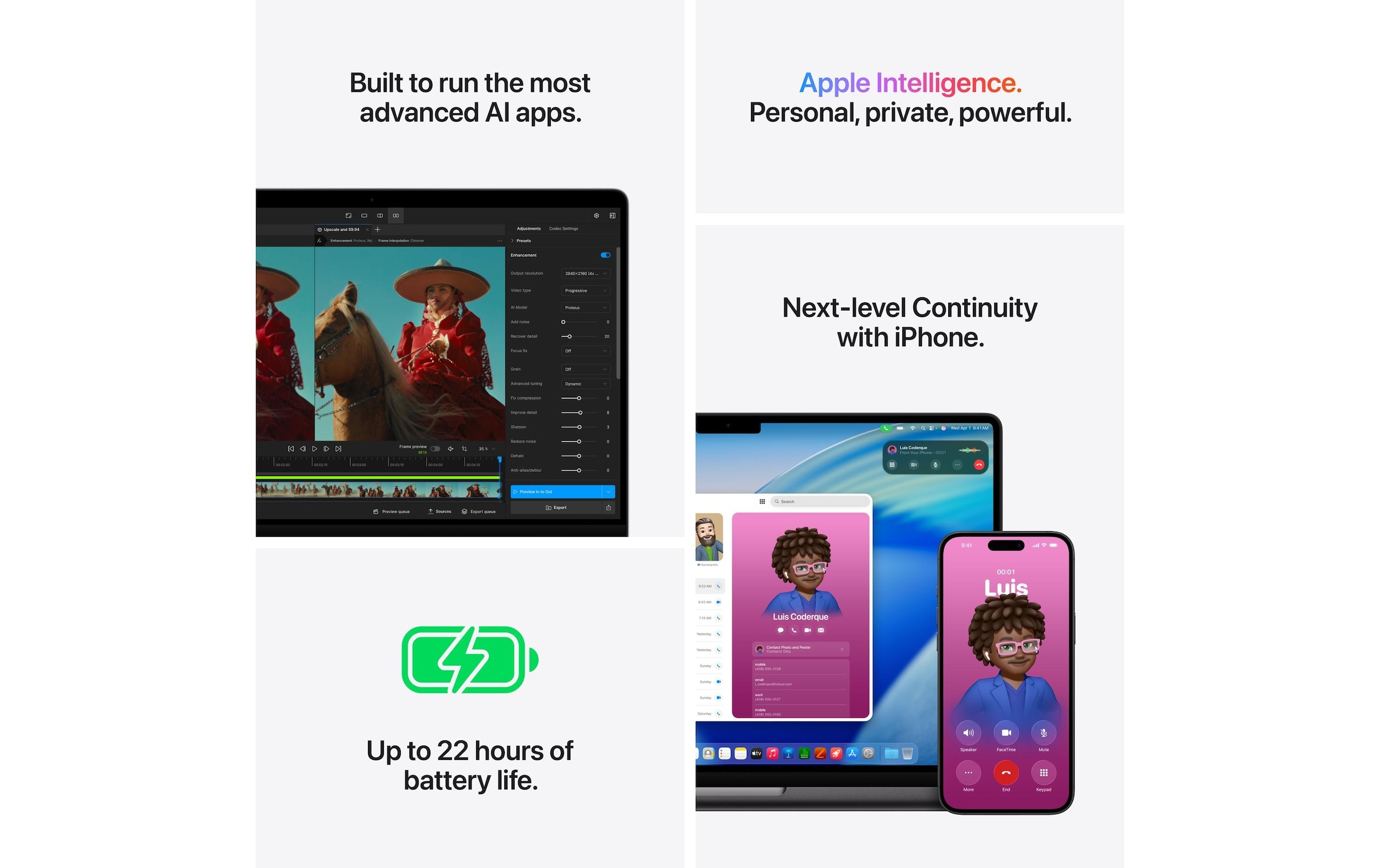 Apple Ordinateur portable »MacBook Pro 14 M5 Pro 2026 15C CPU/16C GPU« 36,068 cm / 14,2 ″ Apple M5 Pro 1.000 Go SSD Integrierte NPU (Neural Processing Unit)