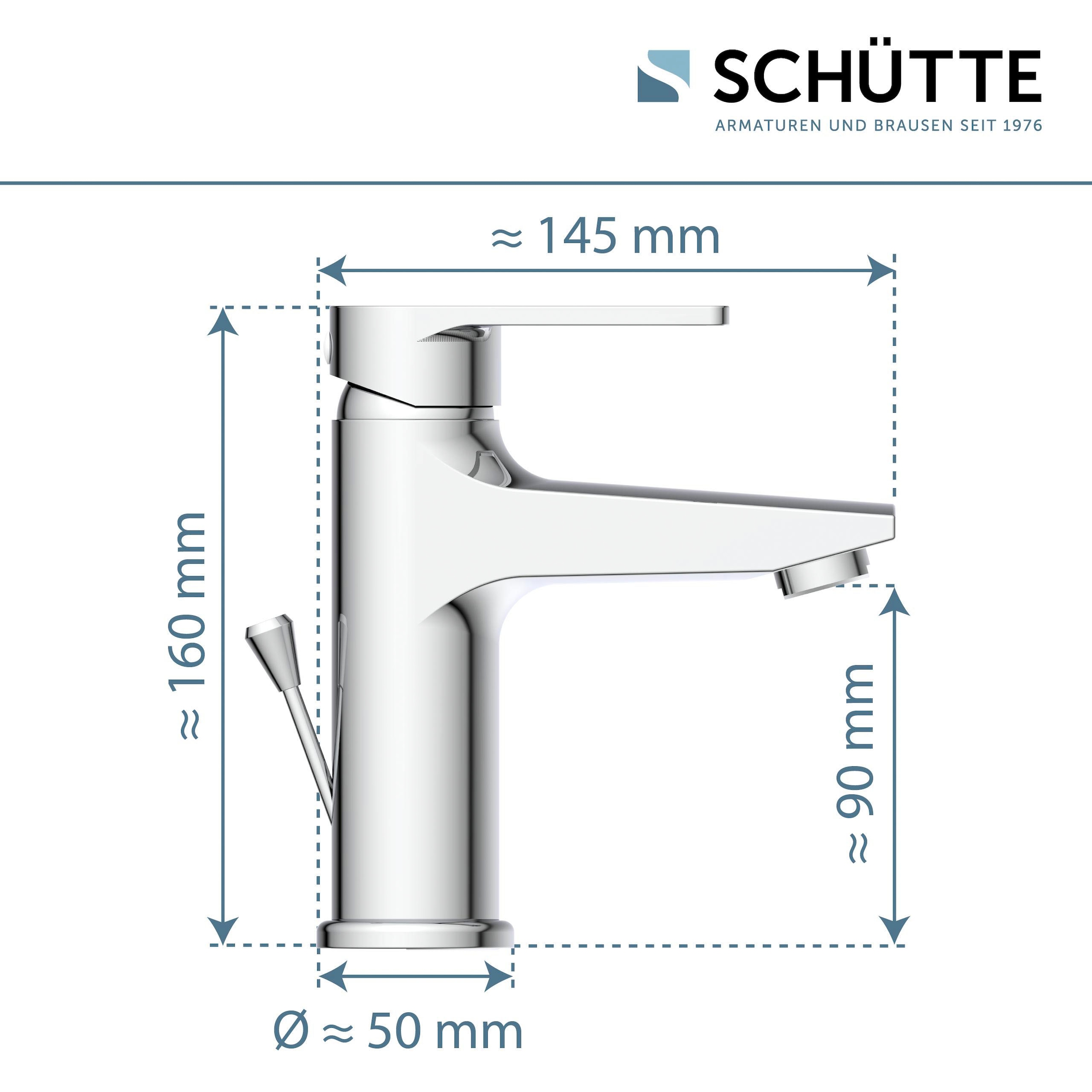 Schütte Waschtischarmatur »DERBY« Wasserhahn Bad, geräuscharm, Marken Mischdüse