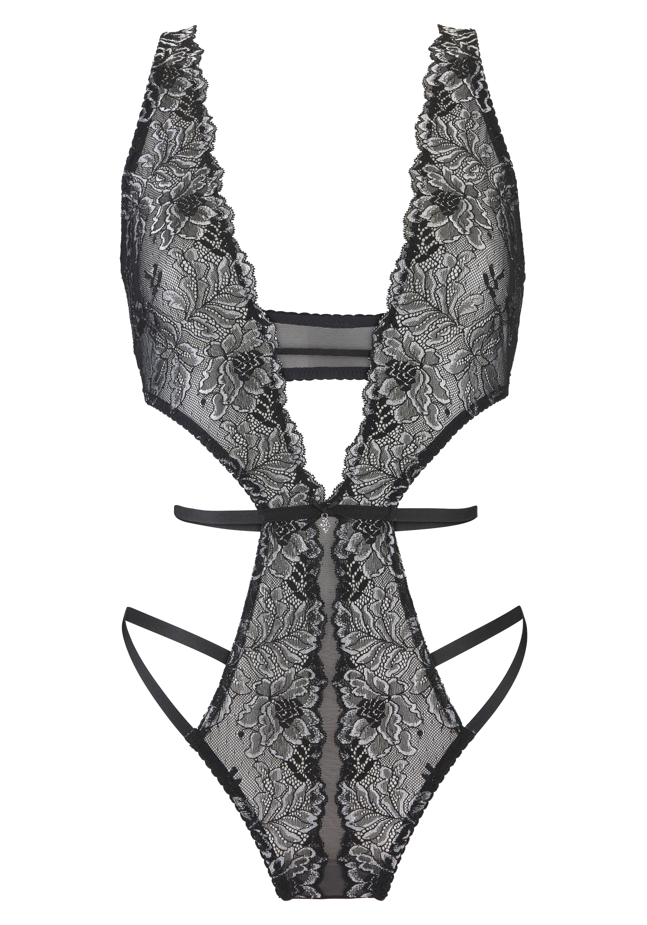 LASCANA Body string Sans armature, entièrement en dentelle florale, lingerie sexy. Sous-vêtements séduisants