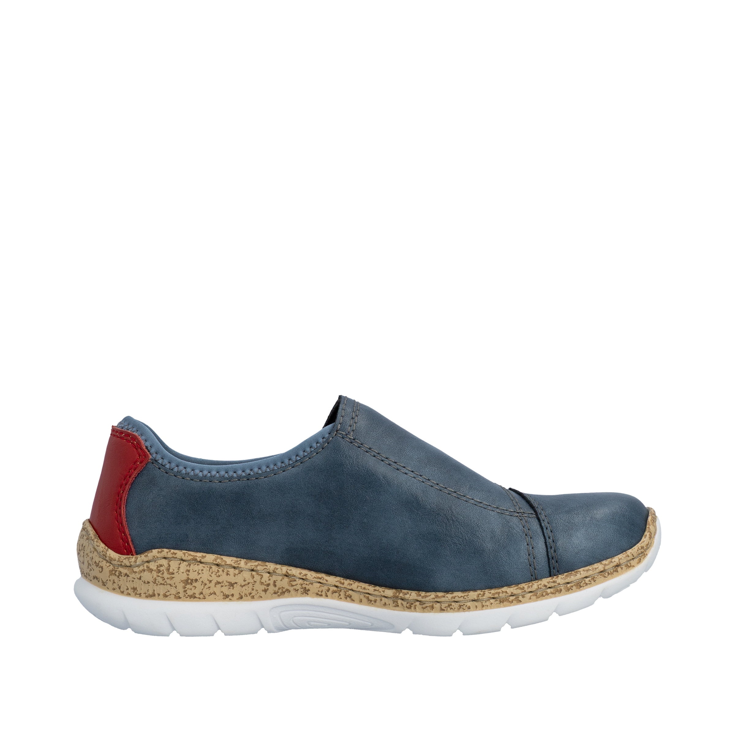 Rieker Slipper  Slip-on Sneaker, Schlupfschuh, Halbschuh mit bunten Stretcheinsätzen
