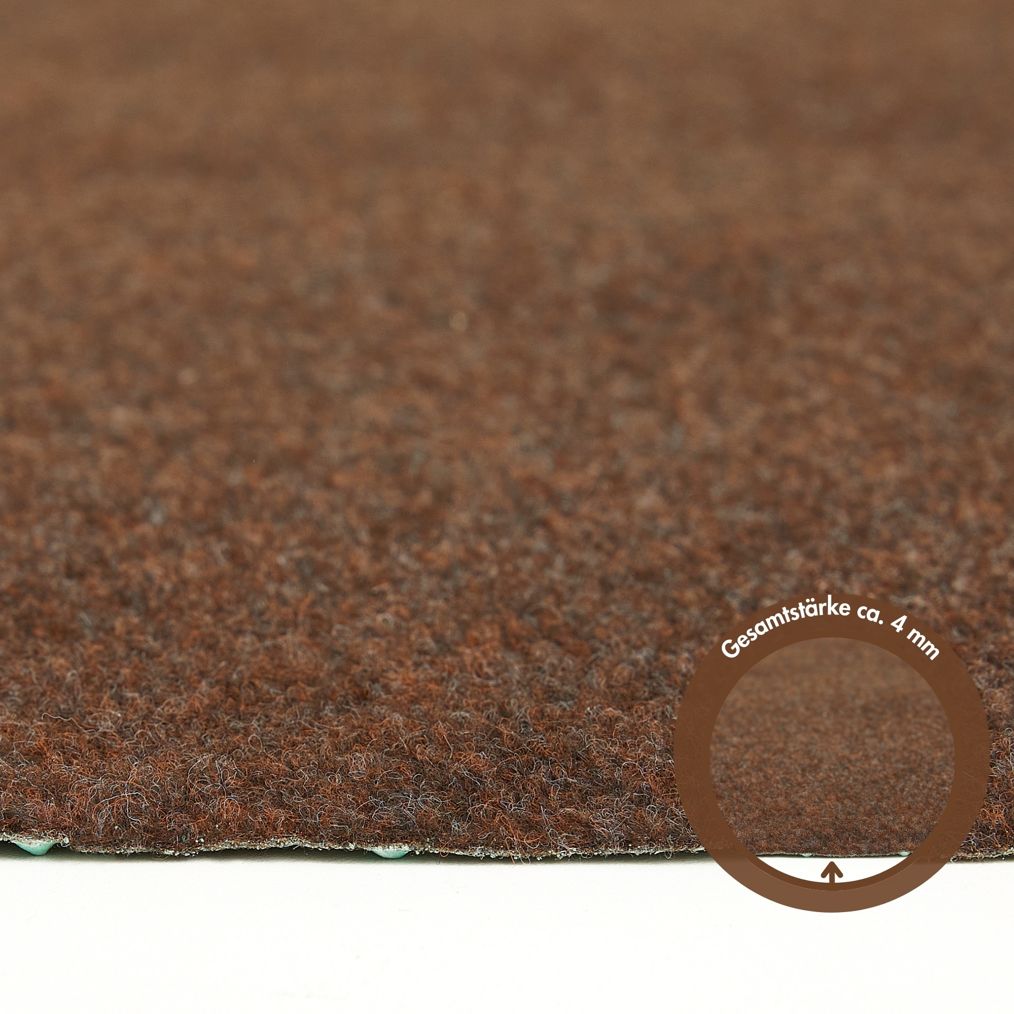 Andiamo Kunstrasen »Field, Gesamthöhe 4 mm, Made in Belgium« rechteckig für Balkon & Terrasse, mit Drainage-Noppen, Nadelfilz-Optik