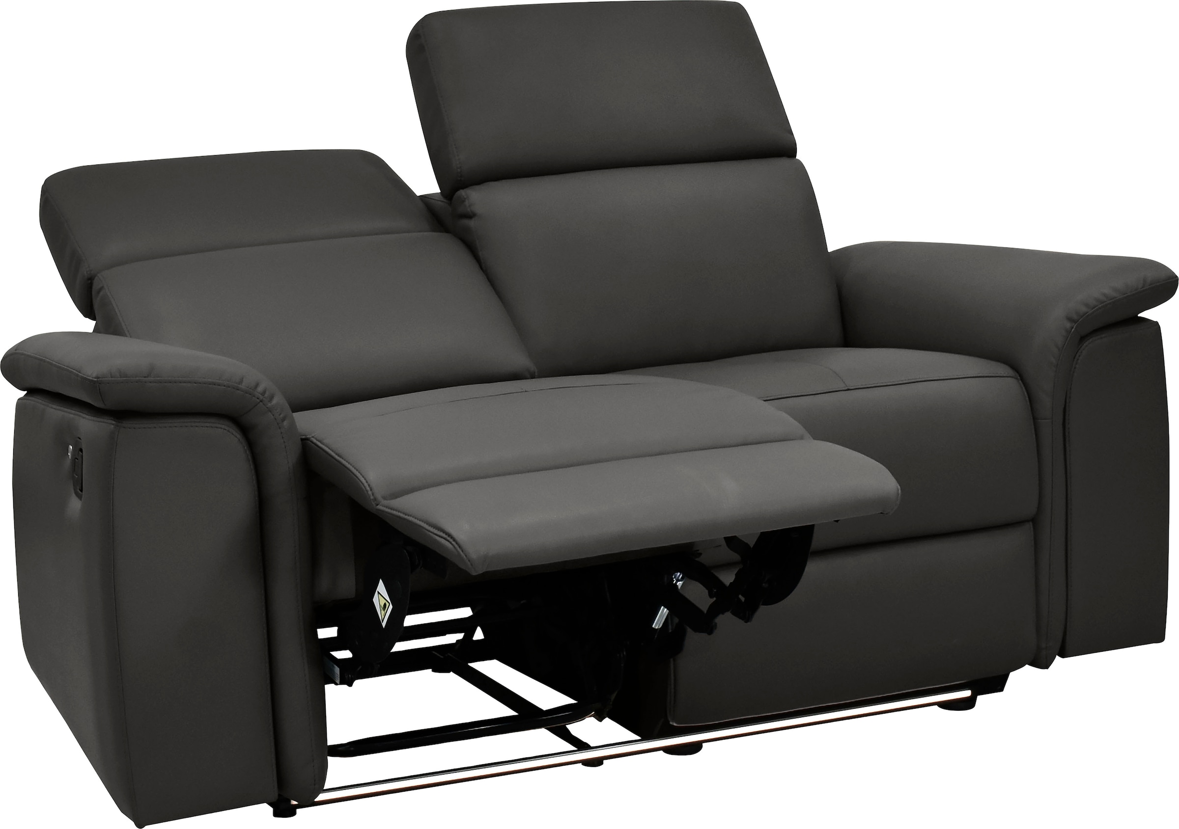 Home affaire 2-Sitzer »Pareli 172cm, manuelle u. elektr. Relaxfunktion« USB, Kopfteil-Verstellung, LED, in Echtleder, Kunstleder, Web