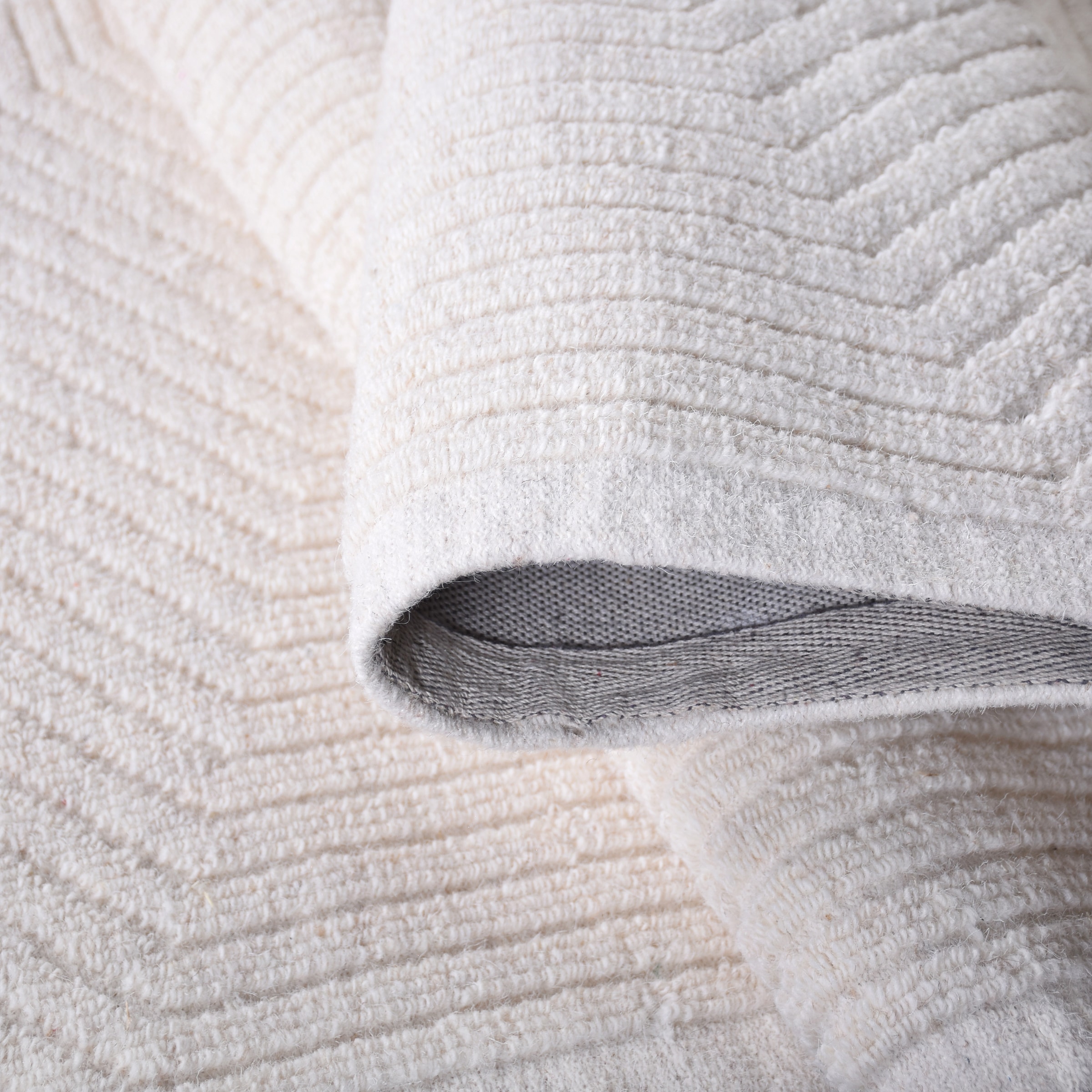 my home Wollteppich »Sola,  Wolle, Hoch-Tief-Struktur, maschinell gewebt« rechteckig 12 mm Höhe einfarbig, Wolle, Teppich, Wohnzimmer, Schlafzimmer, Esszimmer