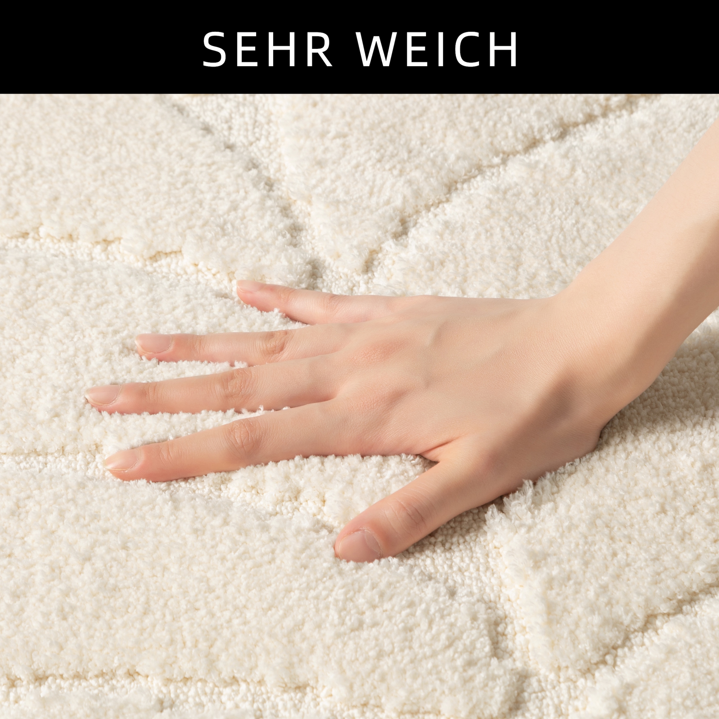 my home Tapis de bain »Epense, Badvorleger, Badezimmer Teppich, Duschmatte mit Blattstruktur« Höhe 10 mm Badteppich, Uni, Blätter, Hoch-Tief, verschiedene Farben und Grössen