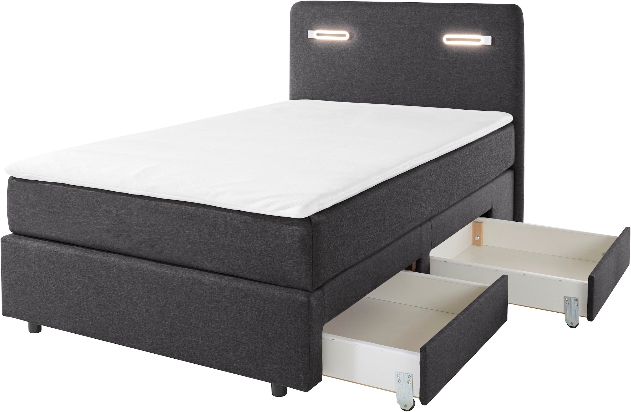 Home affaire »Luan« Schubkästen, LED-Beleuchtung und Topper, in Breite 120 cm und 180 cm