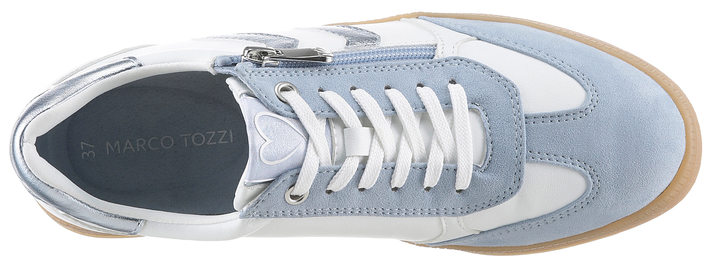 MARCO TOZZI Baskets à plateforme  , Freizeitschuh, Halbschuh, Schnürschuh mit Kontrastbesatz