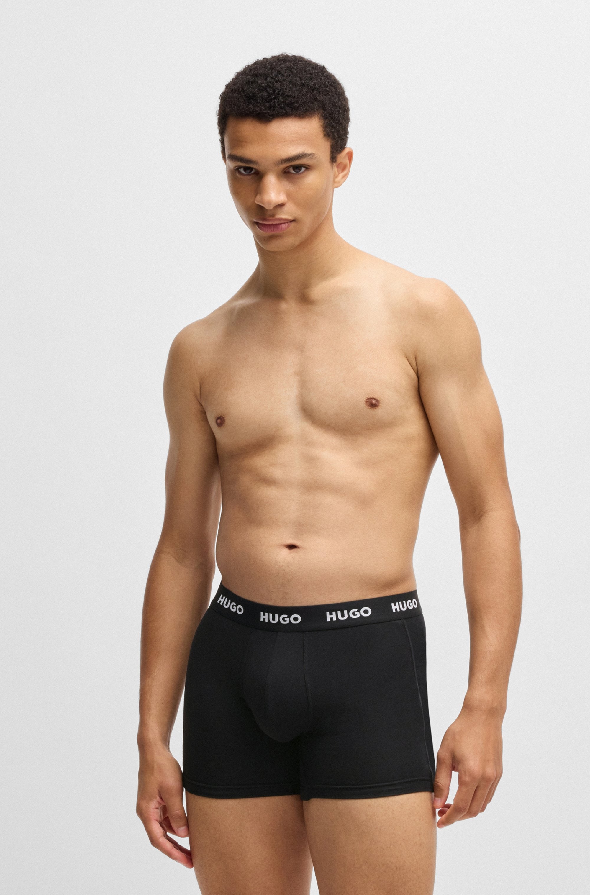 HUGO Underwear Boxer »BOXERBR TRIPLET PACK« 3 Stk. mit HUGO Logo-Elastikbund