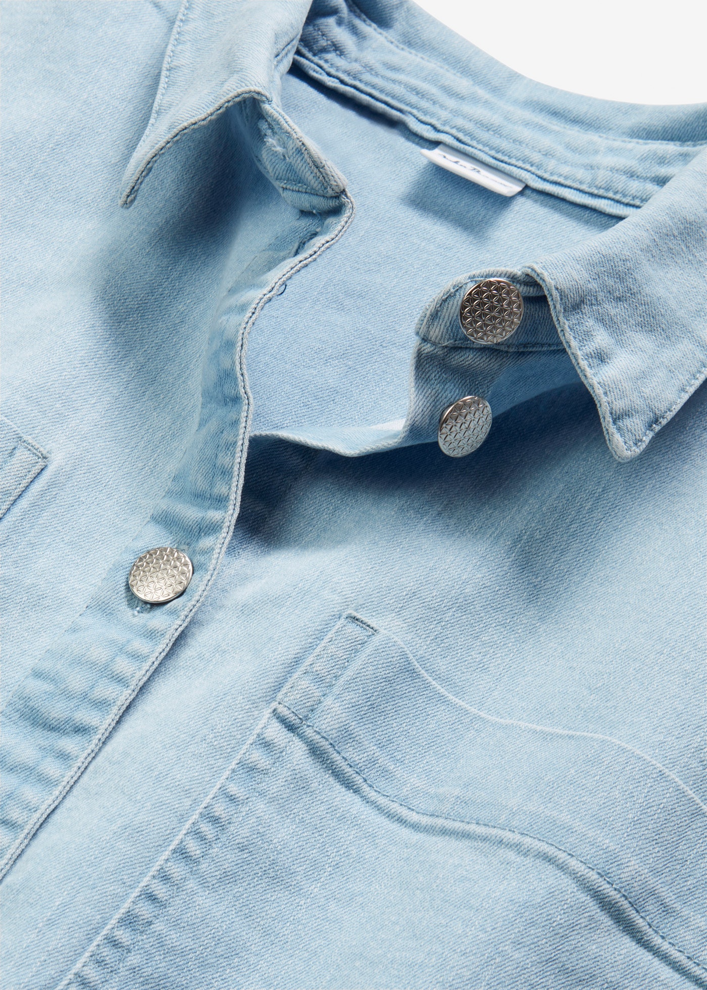 bonprix Blouse en jean »Kurze Boxy-Jeansbluse« in Boxy-Shape, mit Kurzarm und Brusttasche