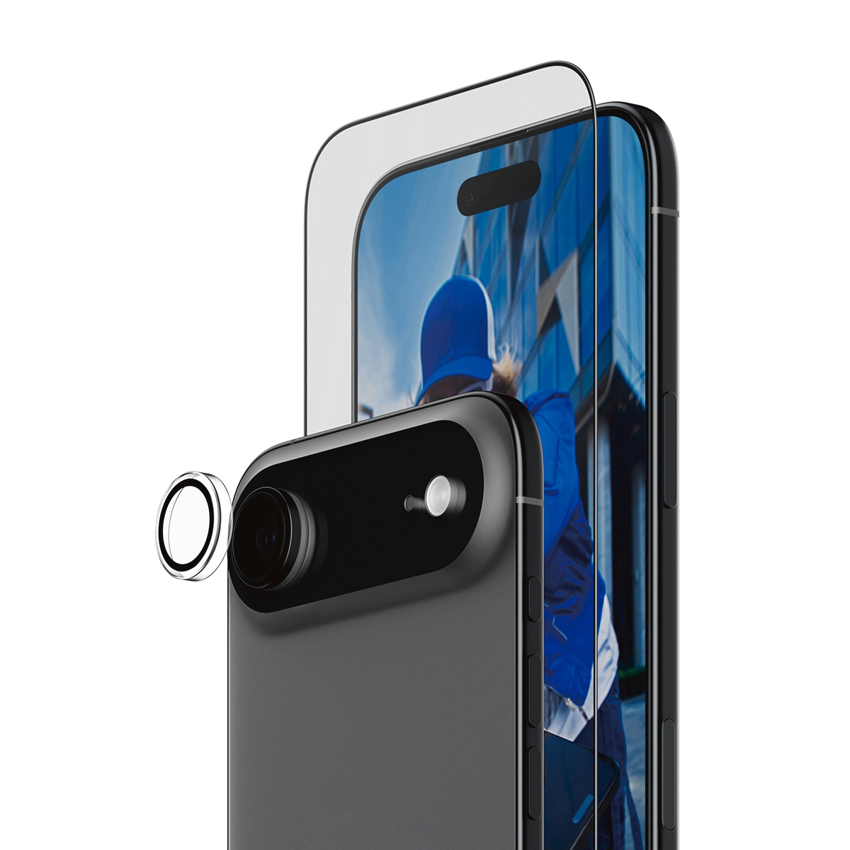 CARE by PanzerGlass Verre de protection d'écran »2-in-1 Protection Essentials Bundle« für Apple iPhone Air Displayschutzfolie, Schutzfolie, Bildschirmschutz, kratz- & stossfest