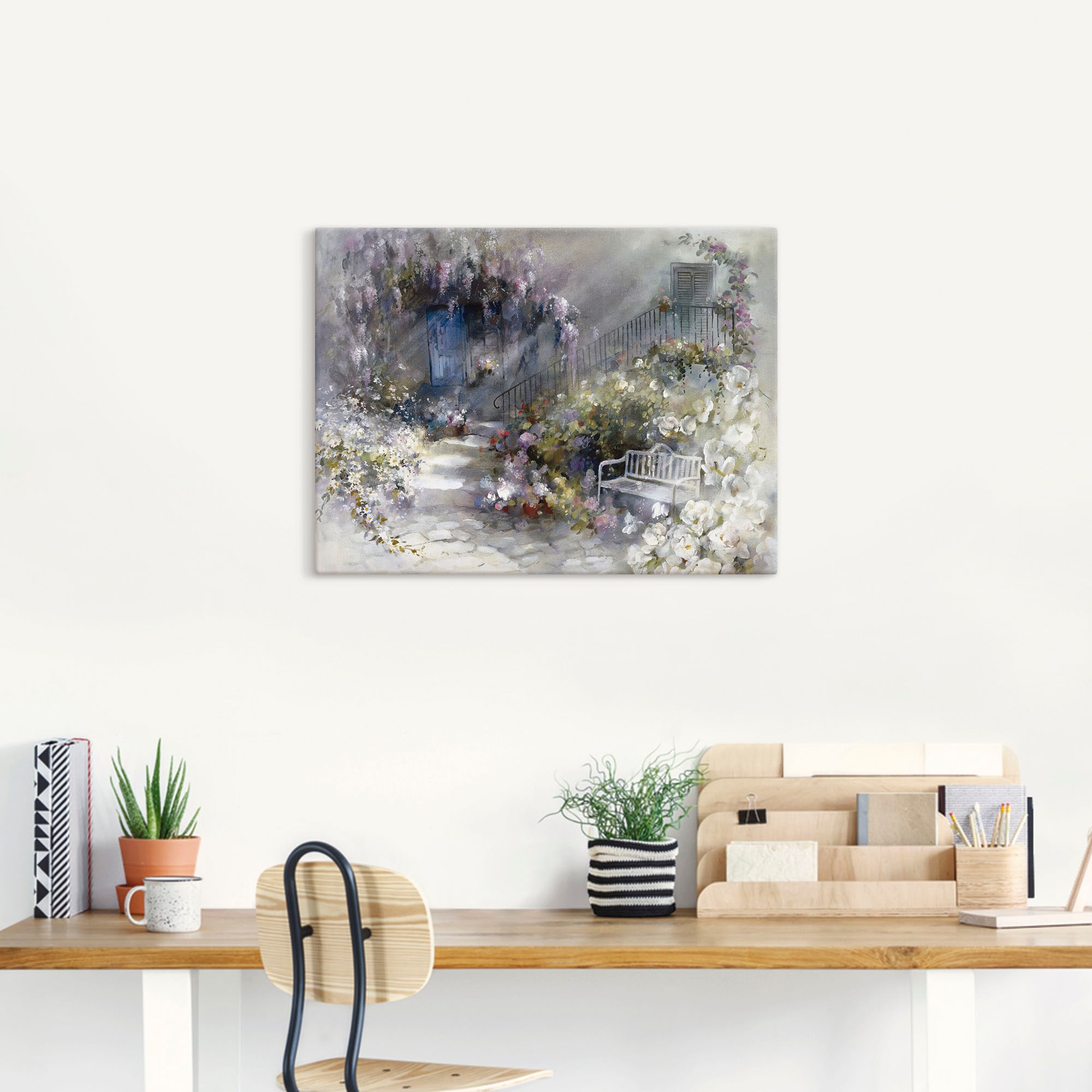 Artland Leinwandbild »Wortlos« Garten 1 Stk. tlg. auf Holzrahmen gespannt