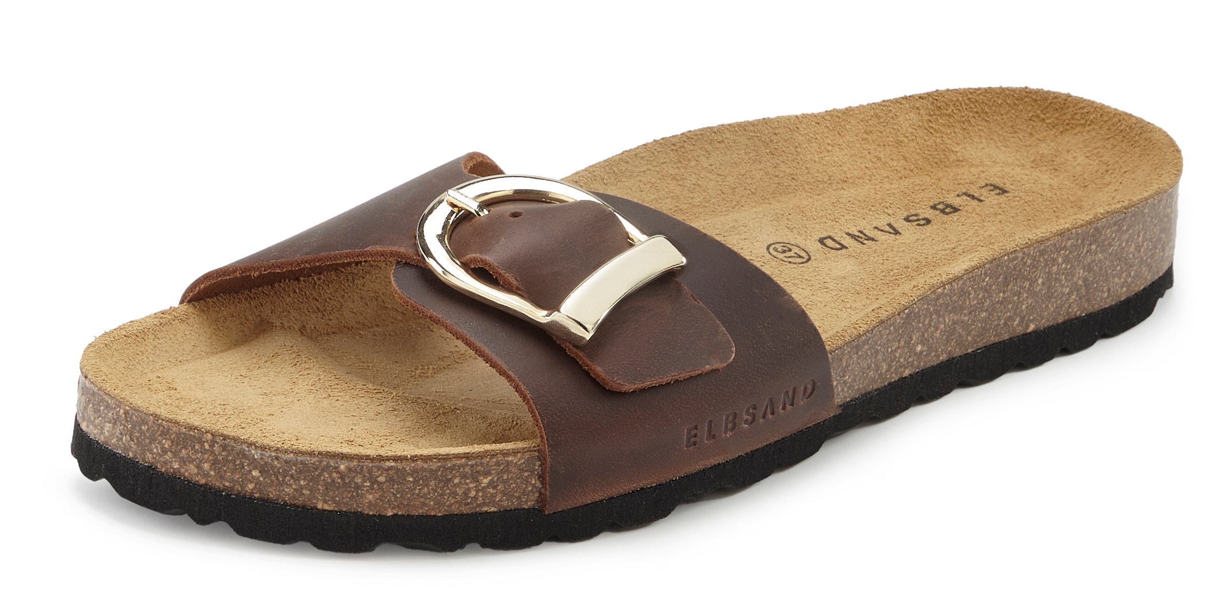 Elbsand Pantolette »Sandale, Mule, offener Schuh, Sommerschuhe, Lederpantolette«  NEU aus Leder mit weichem Korkfussbett