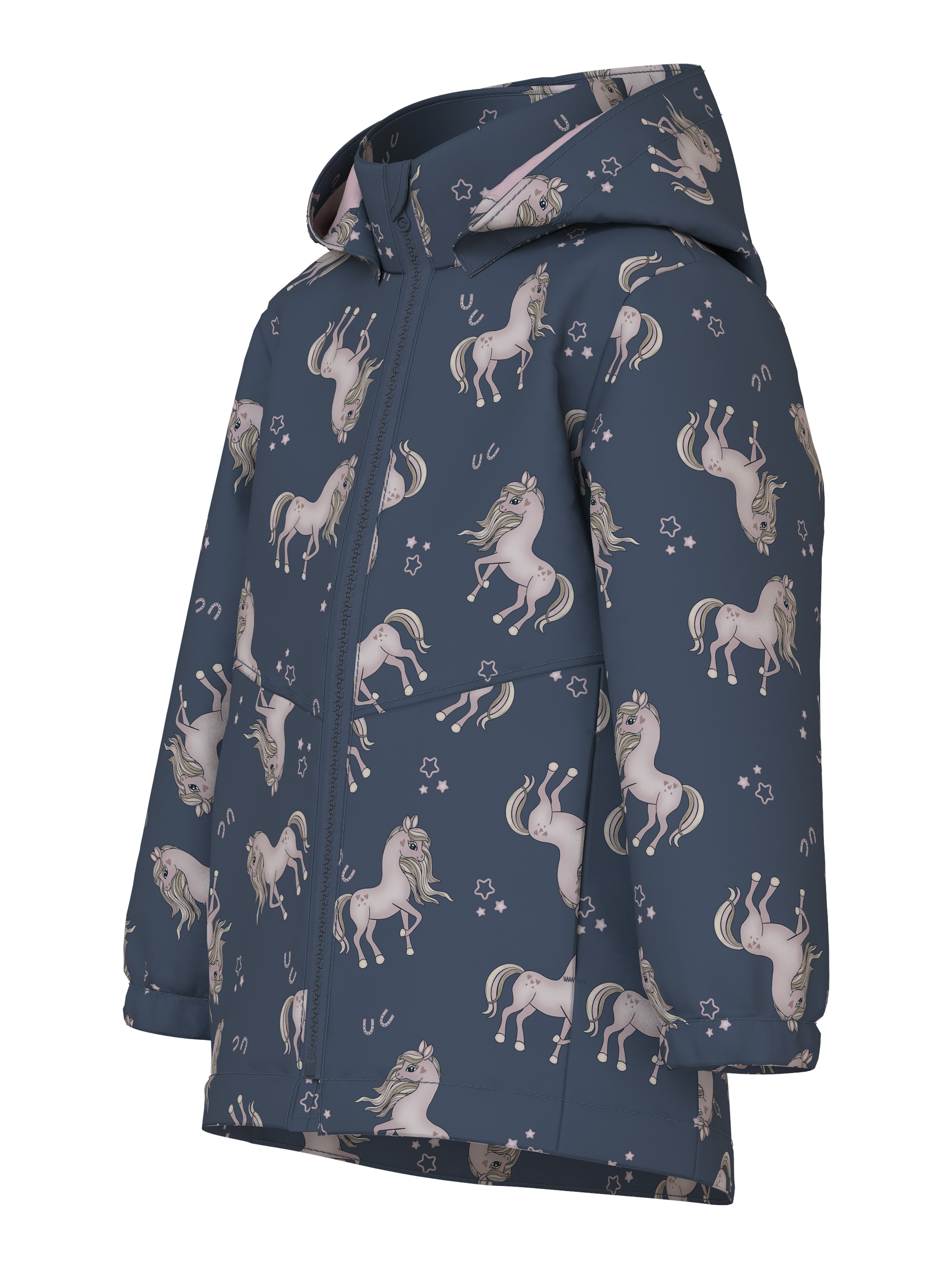 Name It Veste d'extérieur »NMFMAXI JACKET LI AOP NOOS« mit Kapuze