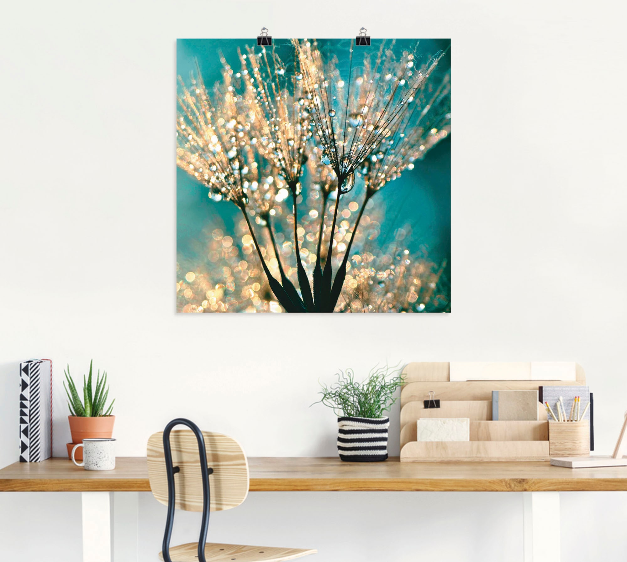 Artland Wandbild »Pusteblume Schirmchen abstrakt« Blumen 1 Stk. tlg. als Leinwandbild, Poster in verschied. Grössen