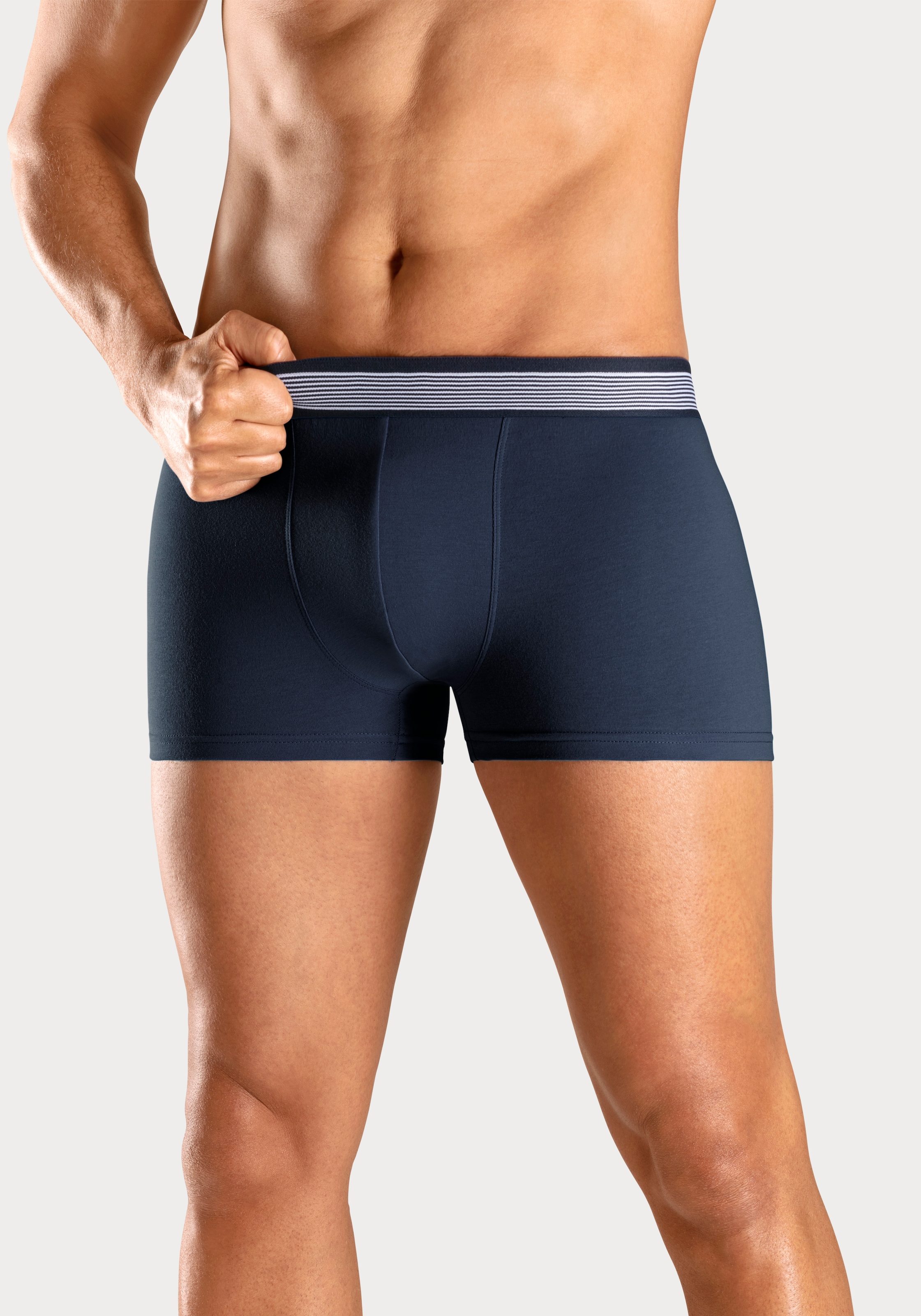 H.I.S Boxer »Boxershorts für Herren« Packung, 4 cuis mit gestreiftem Webbund
