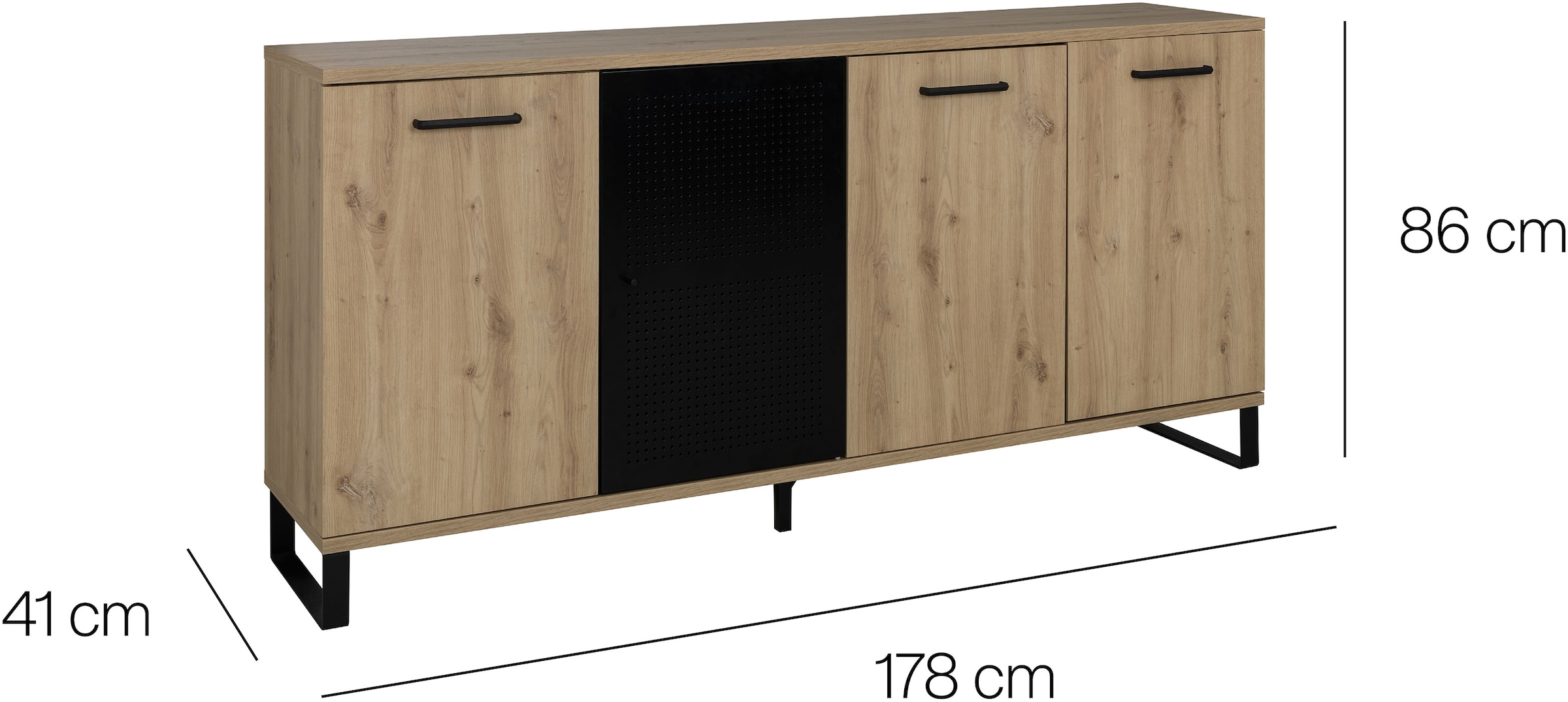 Gami Sideboard »CRAFT« Sideboard mit 4 Türen
