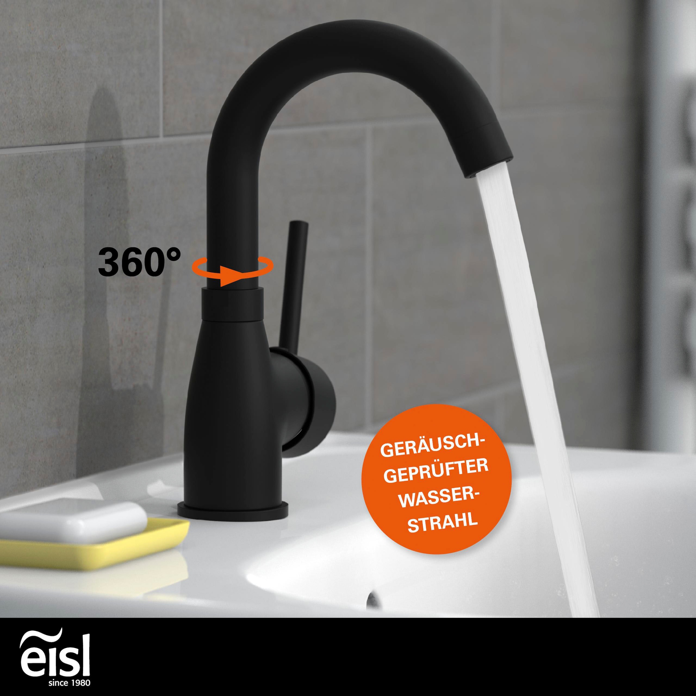 Eisl Robinet de lavabo »FUTURA« pivotant à 360°, économique en énergie, buse mixte de marque