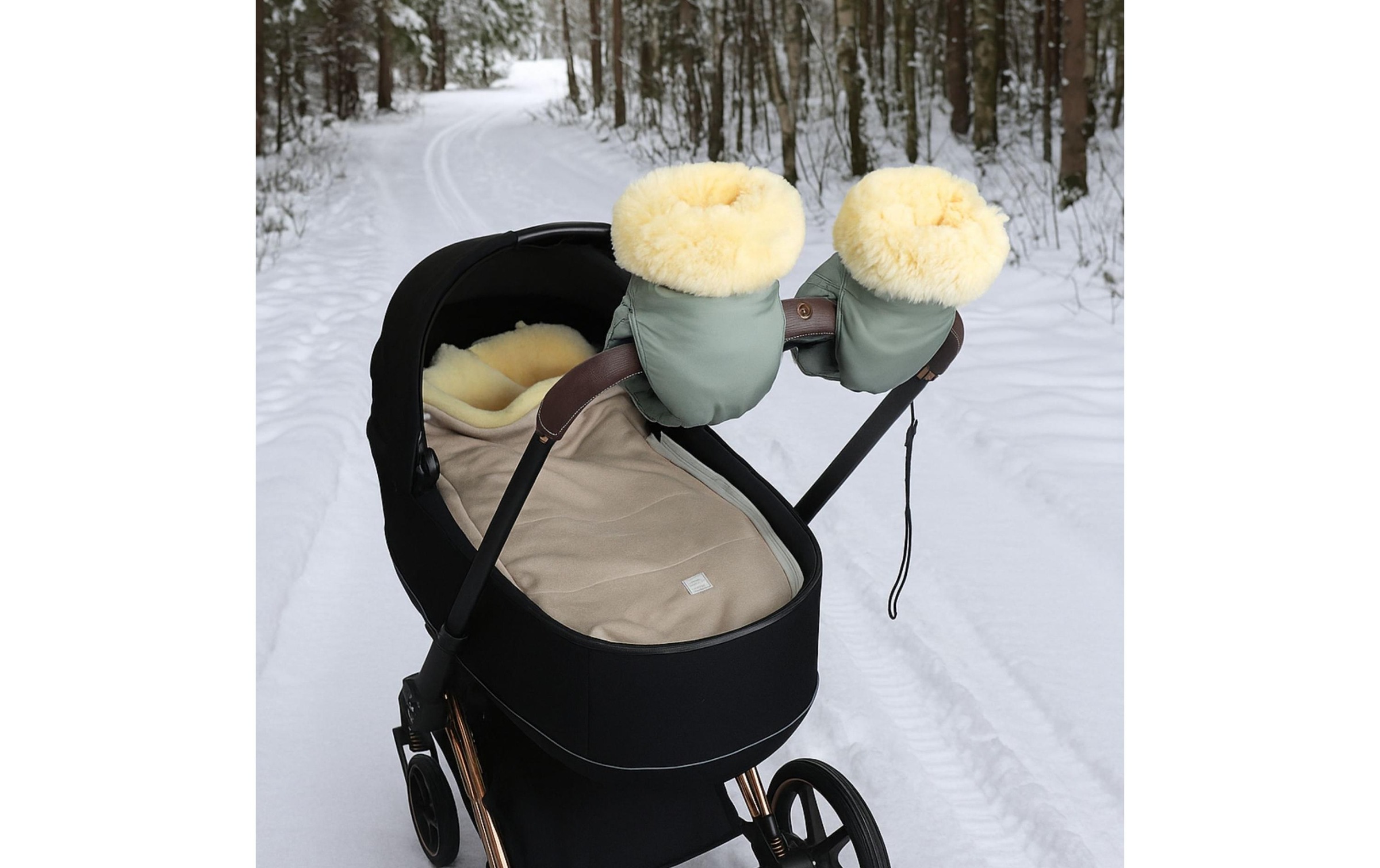 Kaiser Kinderwagen-Handwärmer »Handschuh Reflect Kiwa« Lammfell-Kinderwagenhandschuh