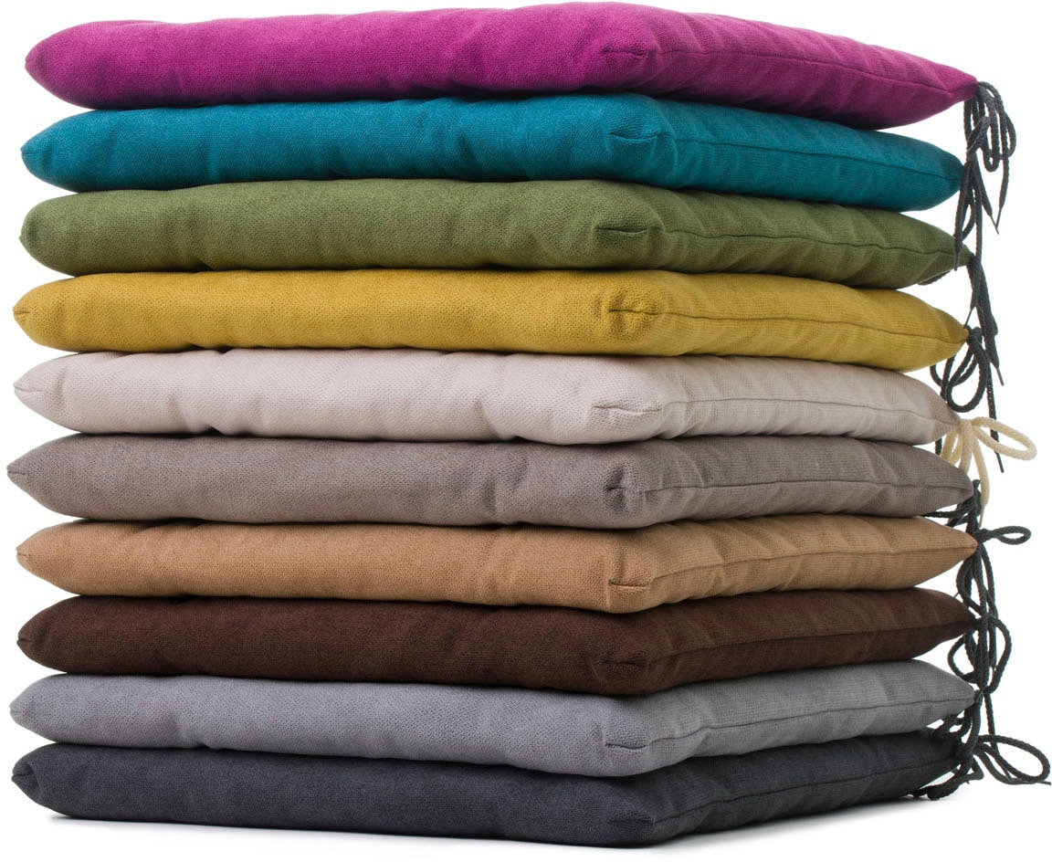 Gözze Sitzauflage »Darco Uni« 1 Stück, Masse: 40 x 40 x 4 cm, mit Füllung, mit Bindebändern