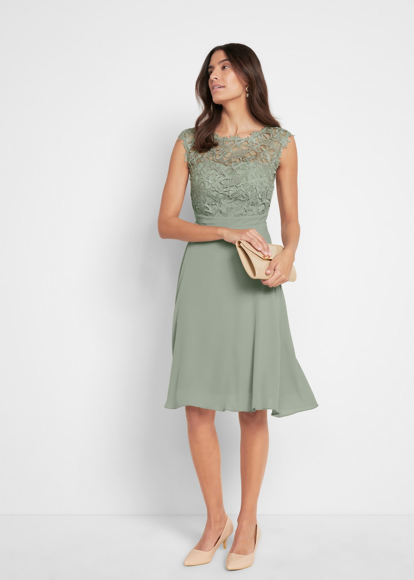 bonprix Mini-robe »Minikleid mit Spitze« Minikleid mit Spitze