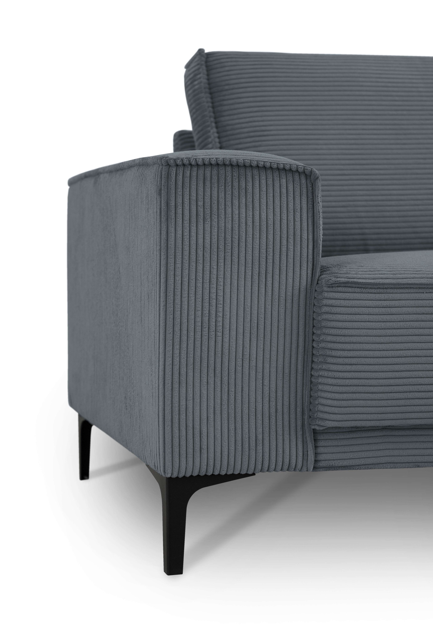 GOODproduct 2-places »OLAND Cord, Sofa, B: 164 cm, Skandi-Design« 164 cm, suspension à vagues, design scandinave, pieds en métal
