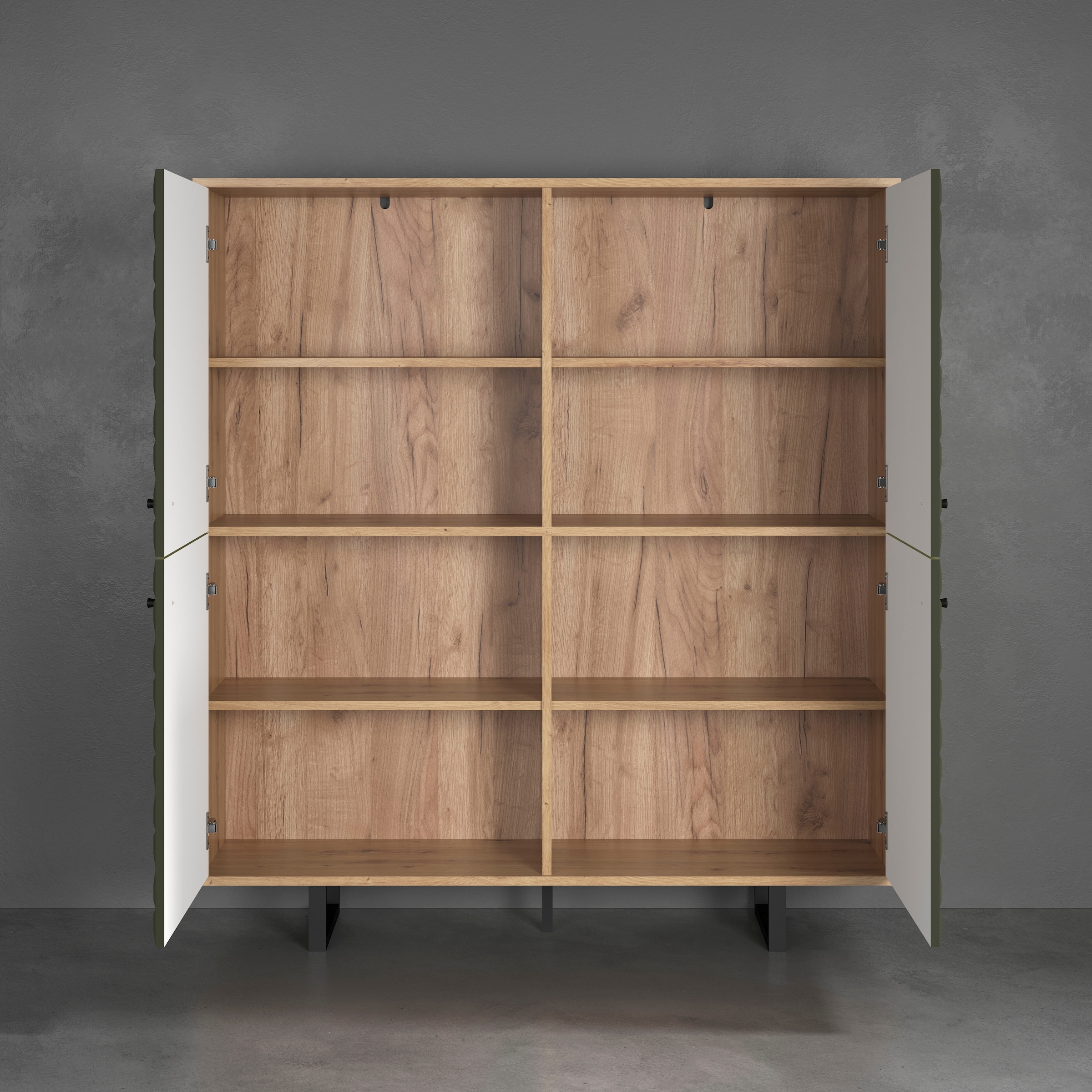 Home affaire Buffet haut »Ferretti« Sideboard mit besonderer Fräsung - Füsse und Griffe aus Metall