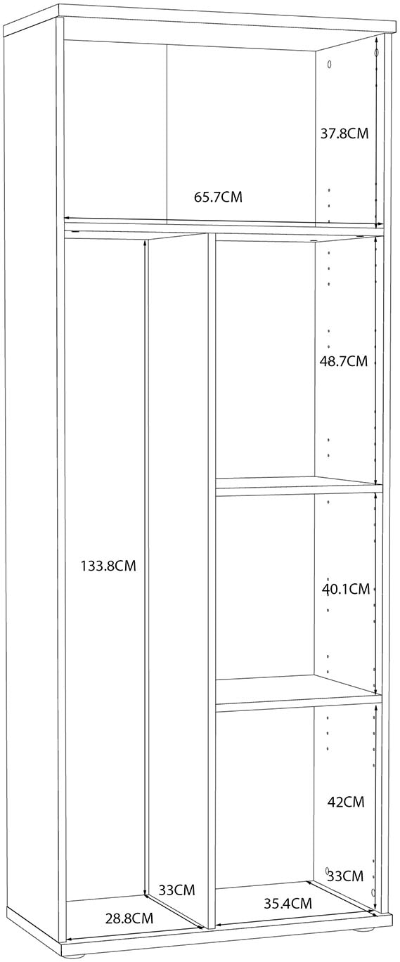 FORTE Armoire multi-usages »Platzsparend und kompakt, Stauraum« L/H/P 68,9/179,1/34,8 cm