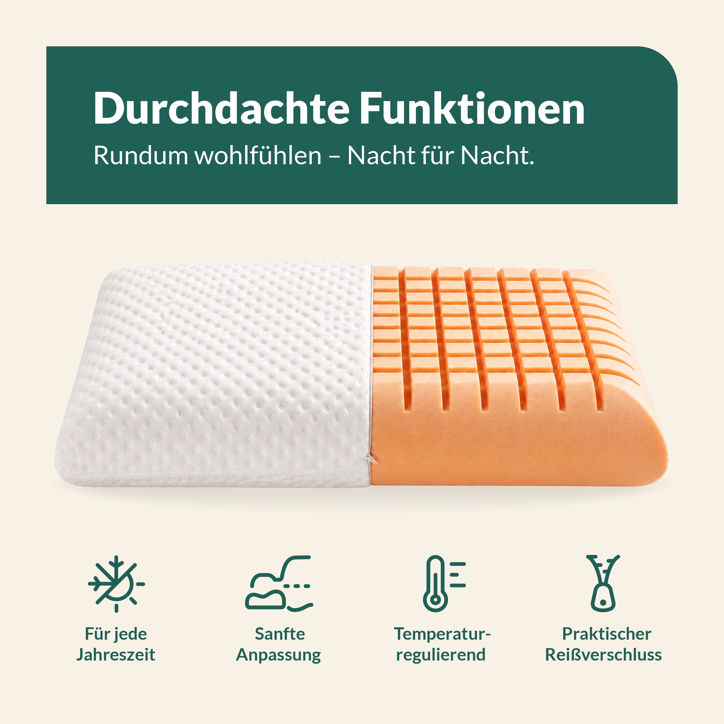 fan Coussin de nuque »Soja Dream« Füllung: mousse visco 1 cuis tlg. bien-être pour la nuque
