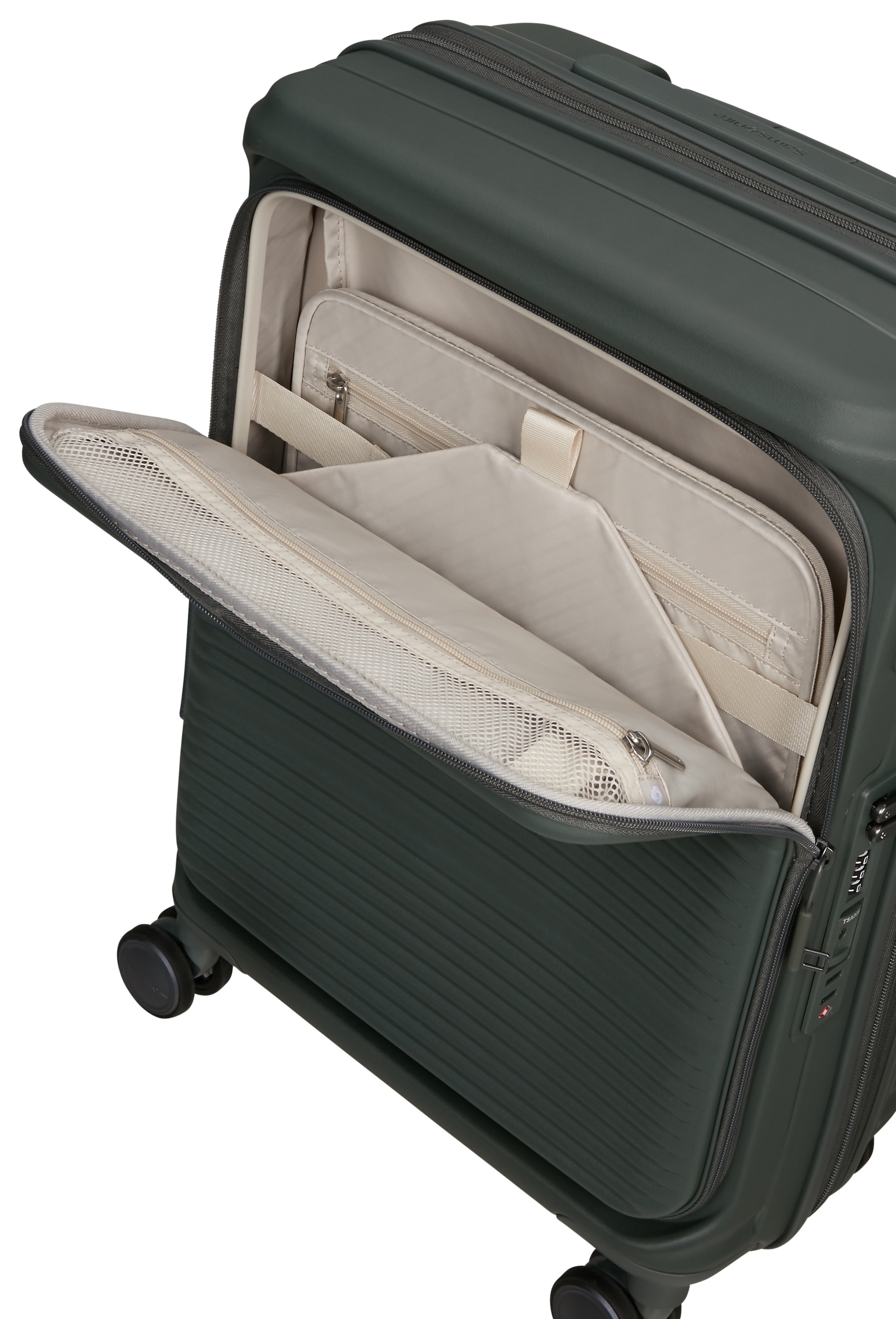 Samsonite Trolley à coque dure »PARALUX, verschiedene Grössen und Farben« 40 litre 4 Rollen avec système trolley à bouton-pression verrouillable et escamotable
