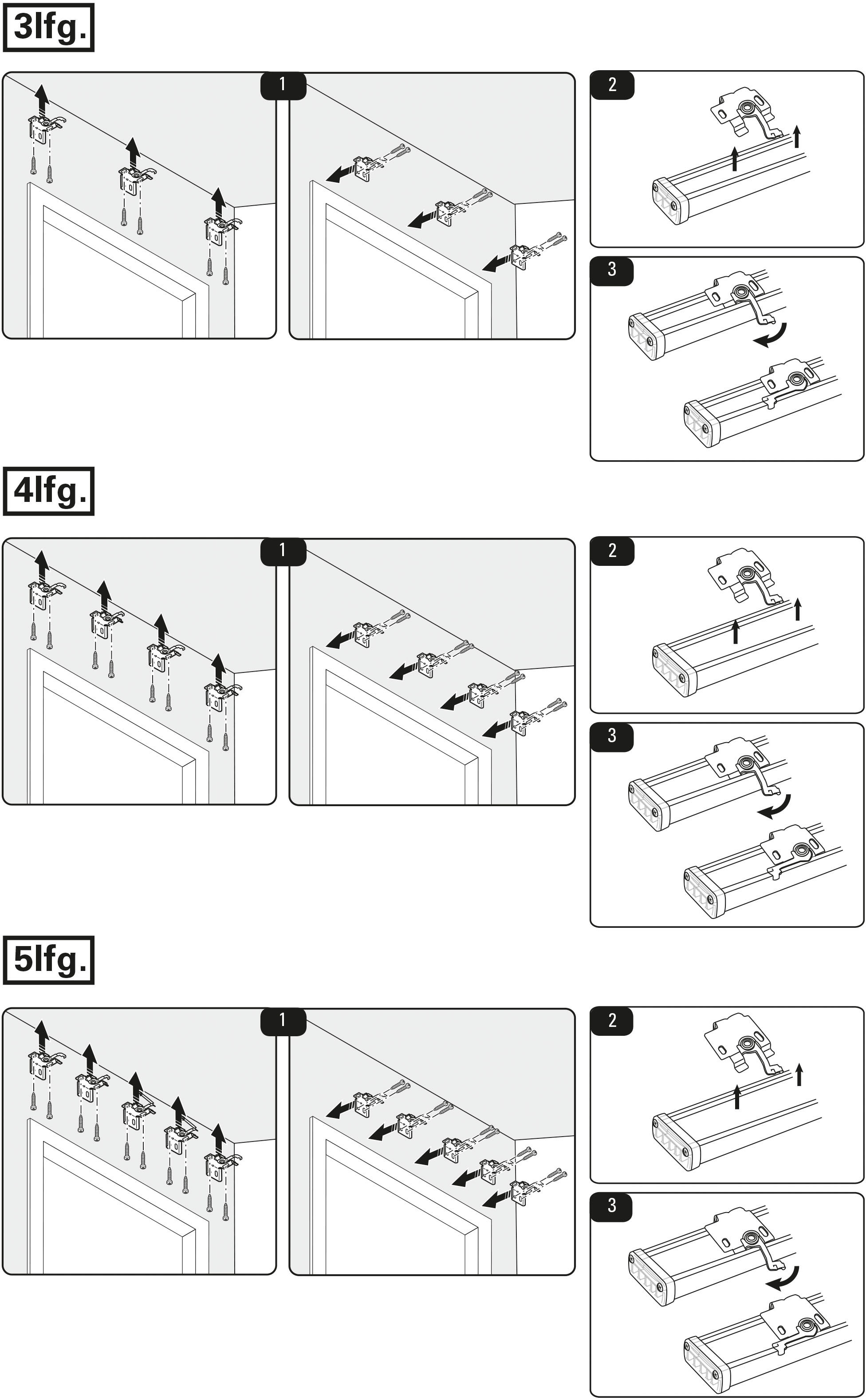 GARDINIA Flächenvorhangschiene »Komfort Komplett-Set 3-läufig« 3-läufig