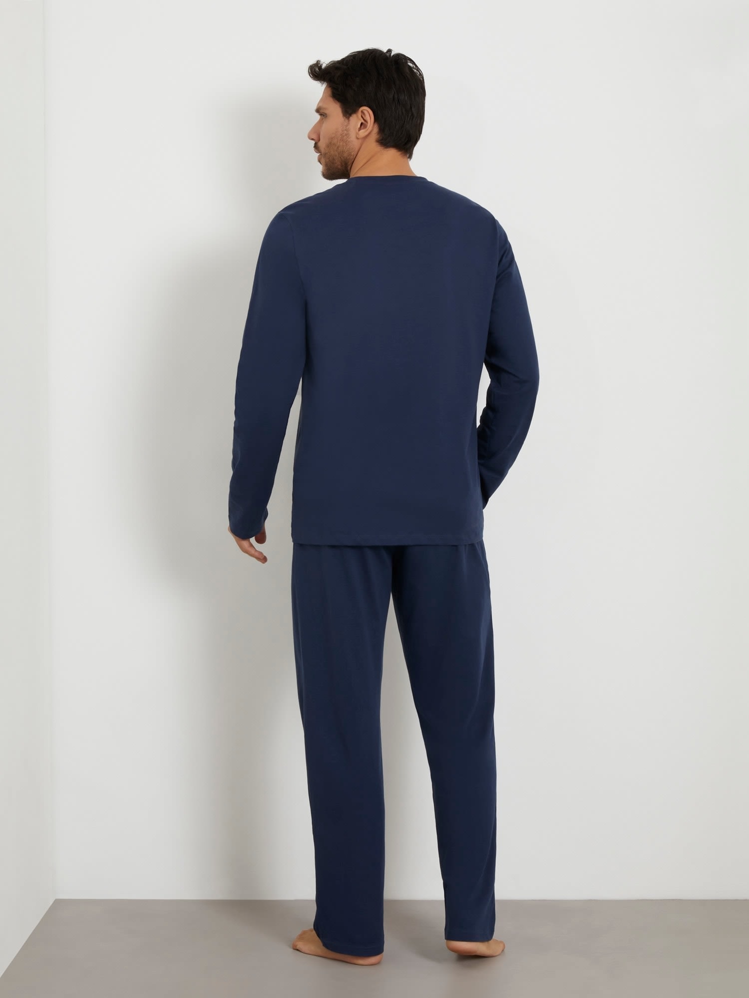 Guess Pyjama »DERRICK PJ SET LONG« Ensemble, 2 en jersey de coton