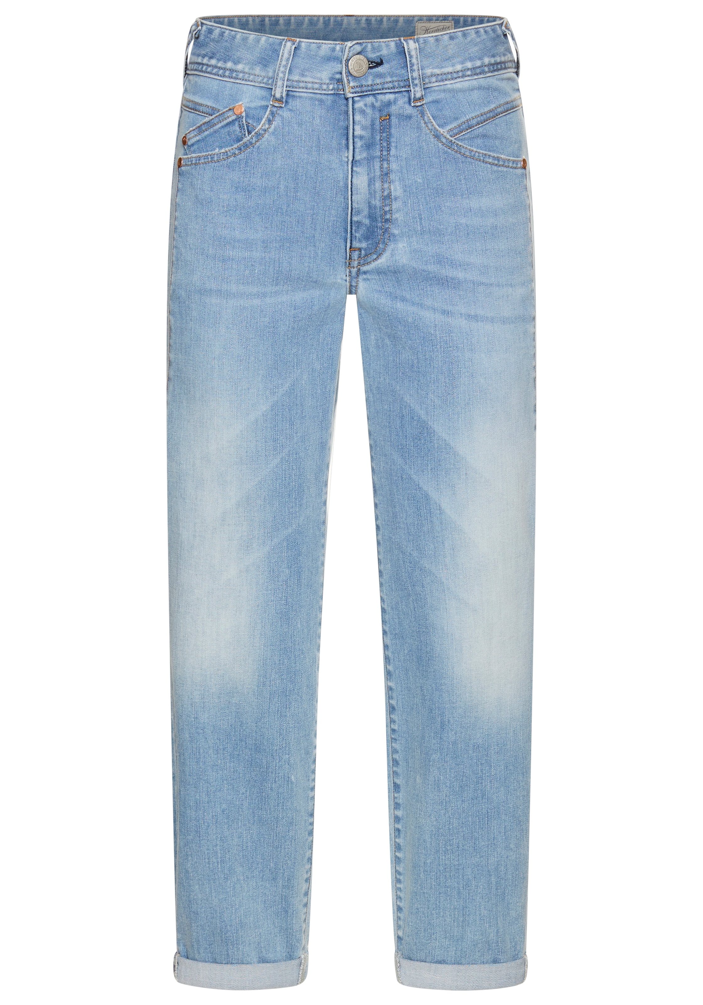 Herrlicher Jeans taille basse »Gila HI Tap Denim« mit seitlichem Keileinsatz