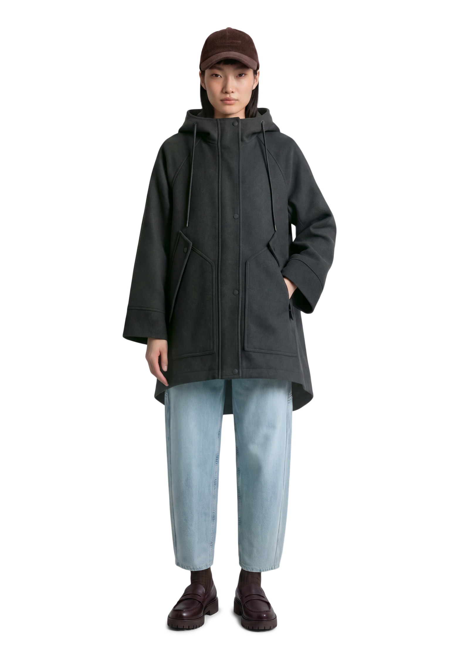 Marc O'Polo DENIM Wollmantel regular aus Wolle-Mix