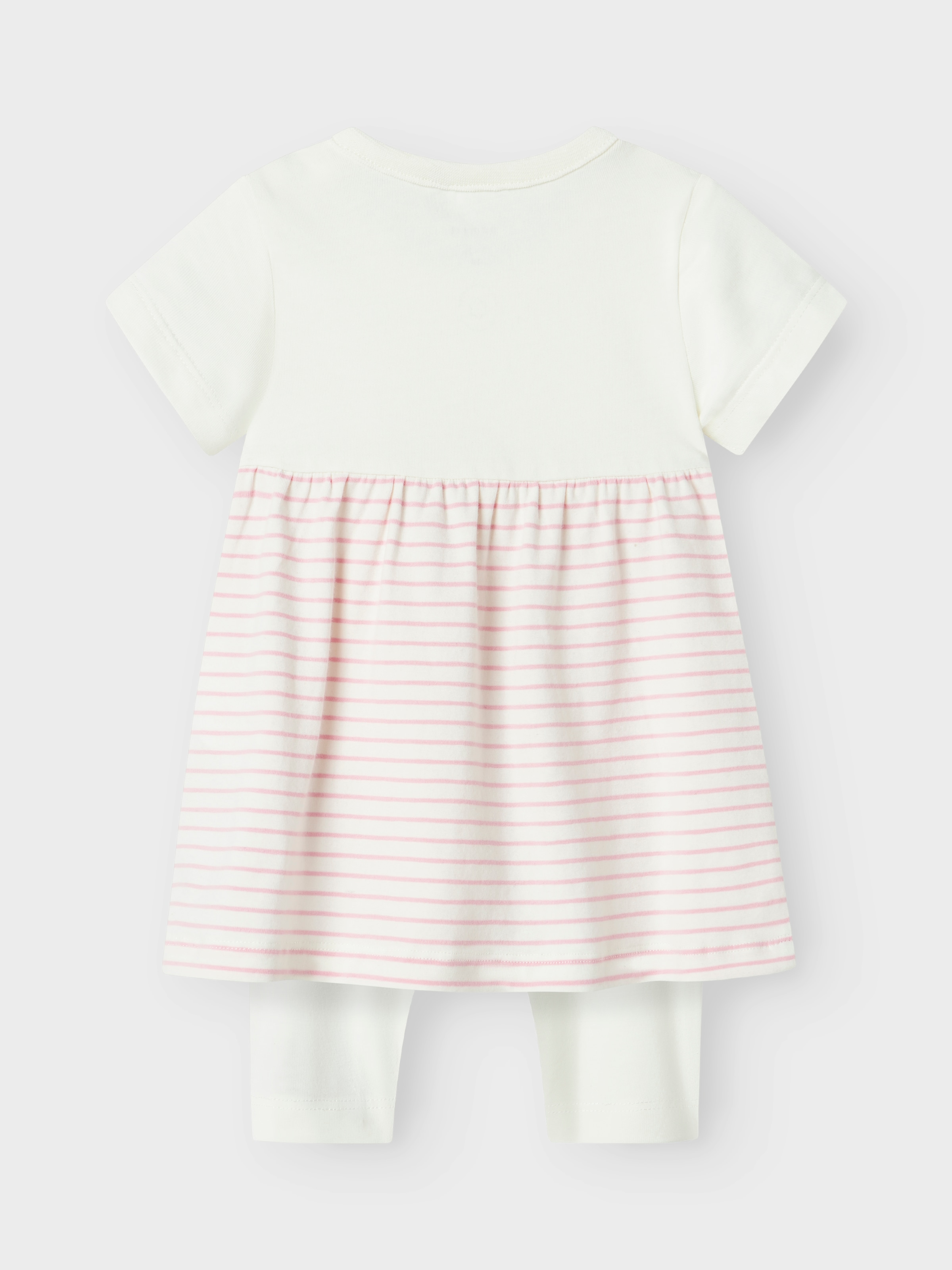 Name It Kleid & Leggings »NBFJABELLE SS DRESS SET« Set, 2 Stk. tlg. mit süssen aufgesetzten Taschen