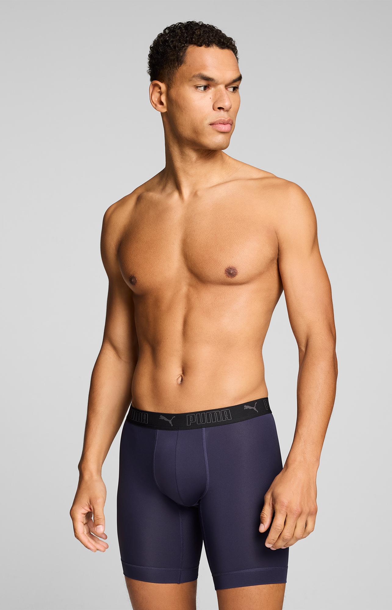 PUMA Boxer long »PUMA MEN SPORT MICROFIBER LONG BOXERS 2P« avec ceinture logo