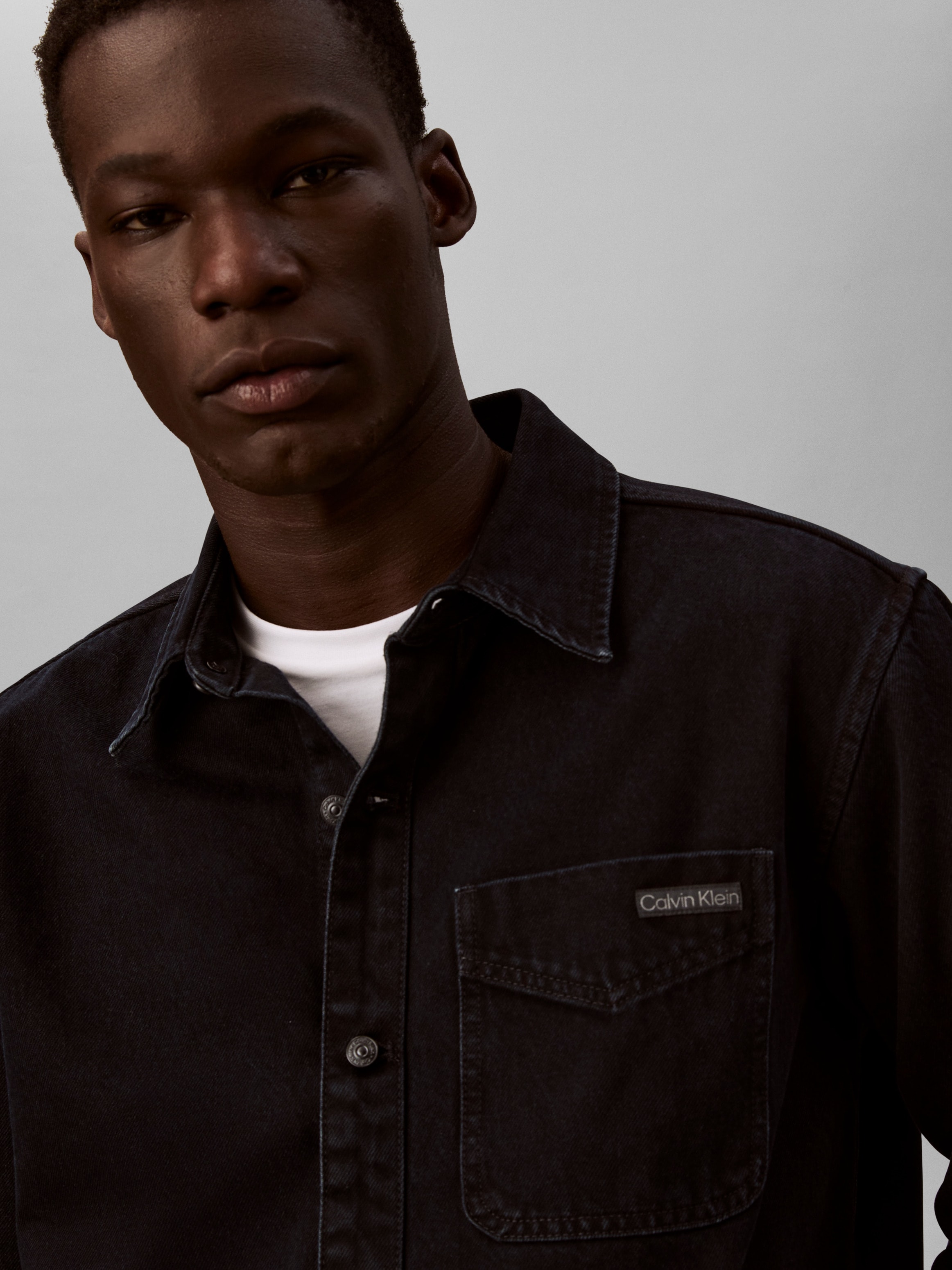 Calvin Klein Jeans Jeanshemd Regular fit mit Rundhalsausschnitt