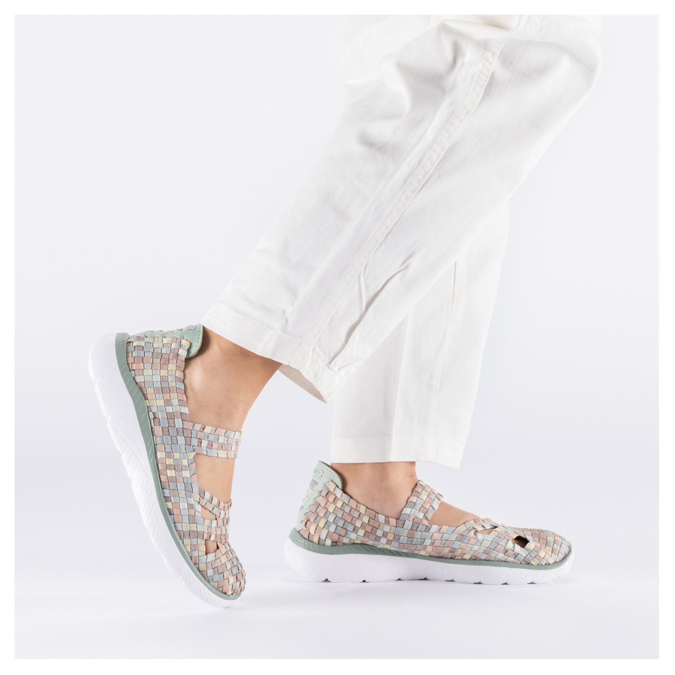 Rieker Ballerines à lanières  Slipper, chaussure à enfiler avec semelle intérieure MemoSoft
