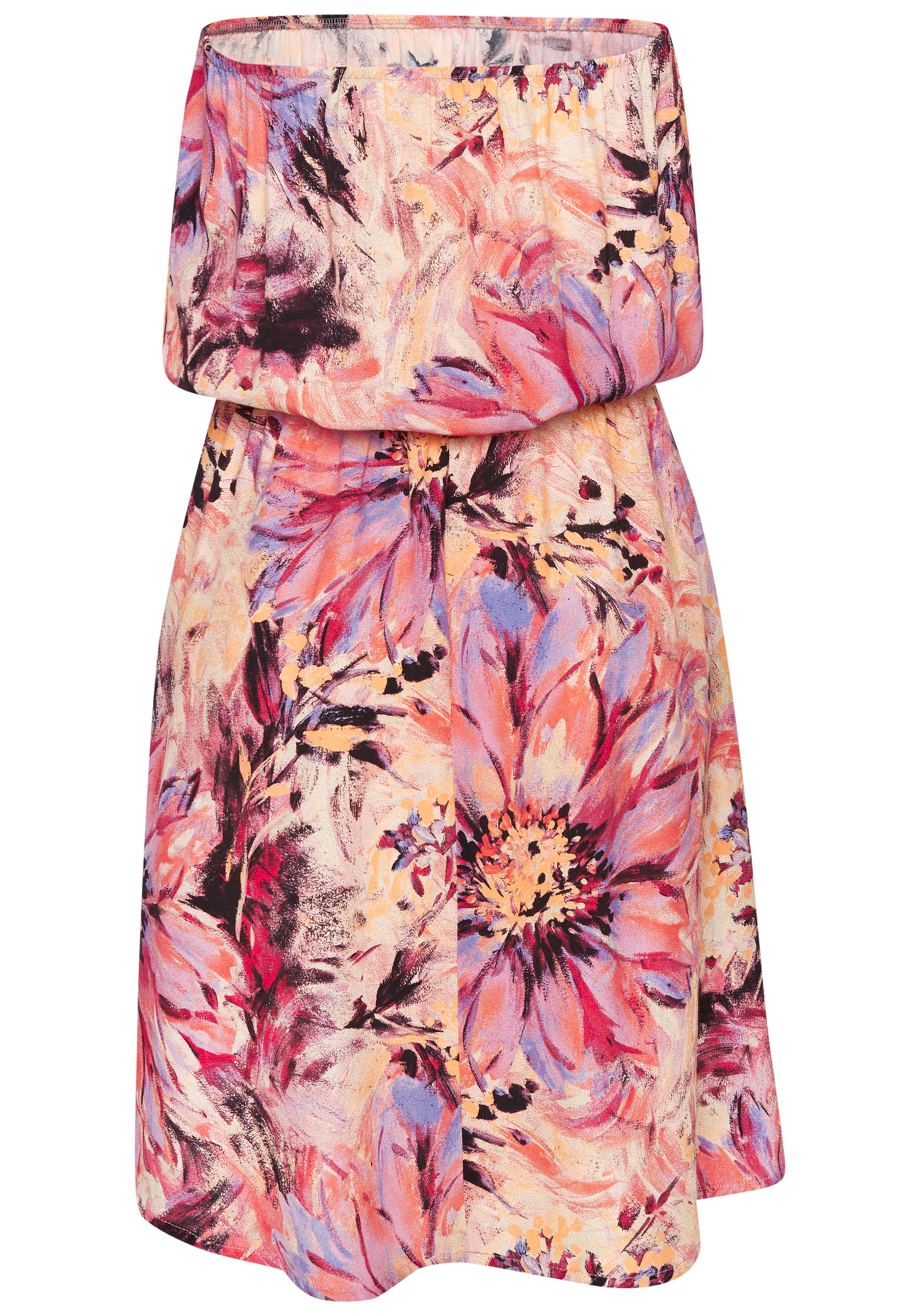 LASCANA Bandeaukleid mit Alloverprint