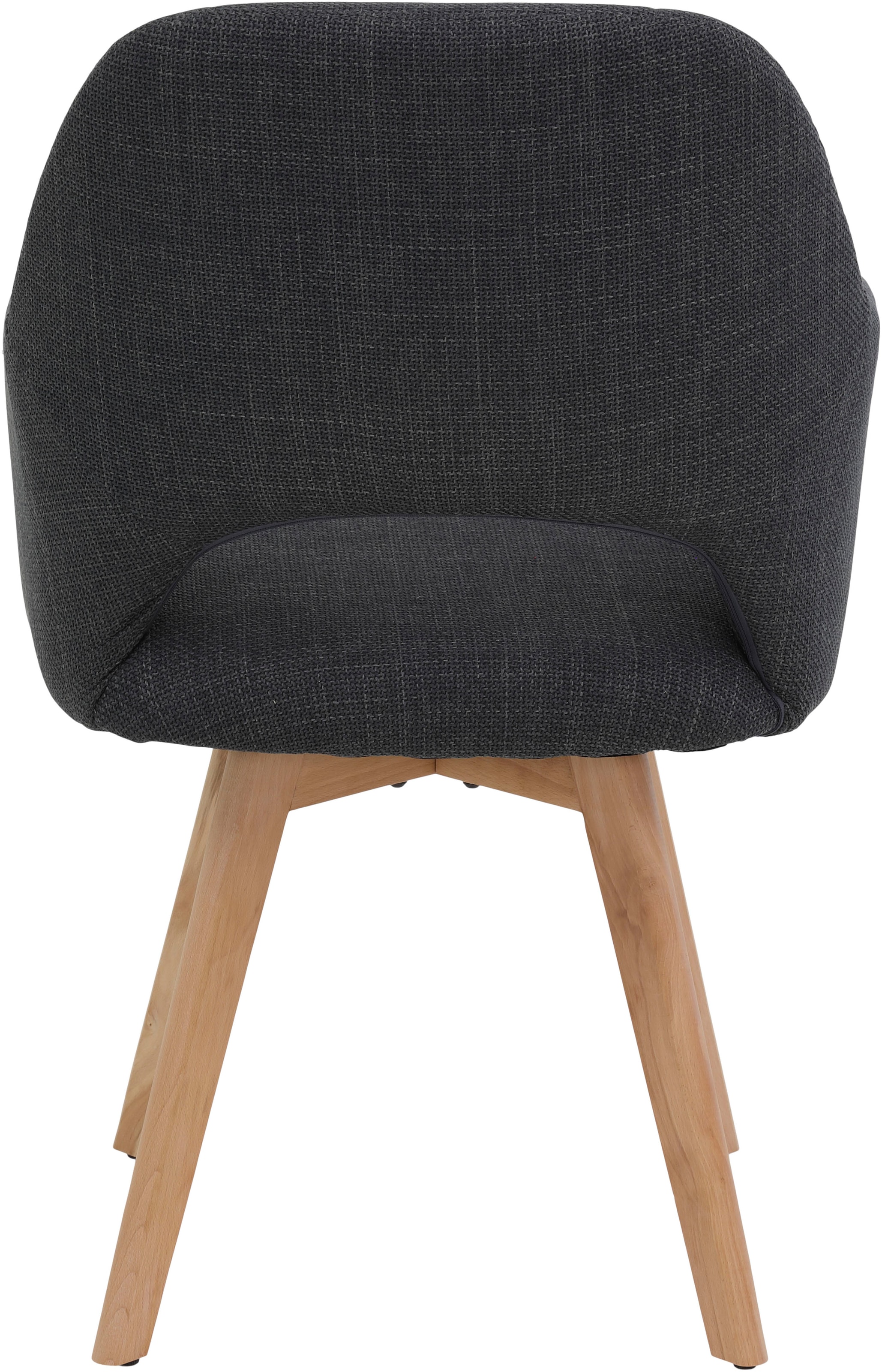 HELA Chaise à 4 pieds »STADE« (Set) 2 cuis360° drehbar,Massivholz 4-Fuss,Armlehnen,Ausschnitt im Rücken