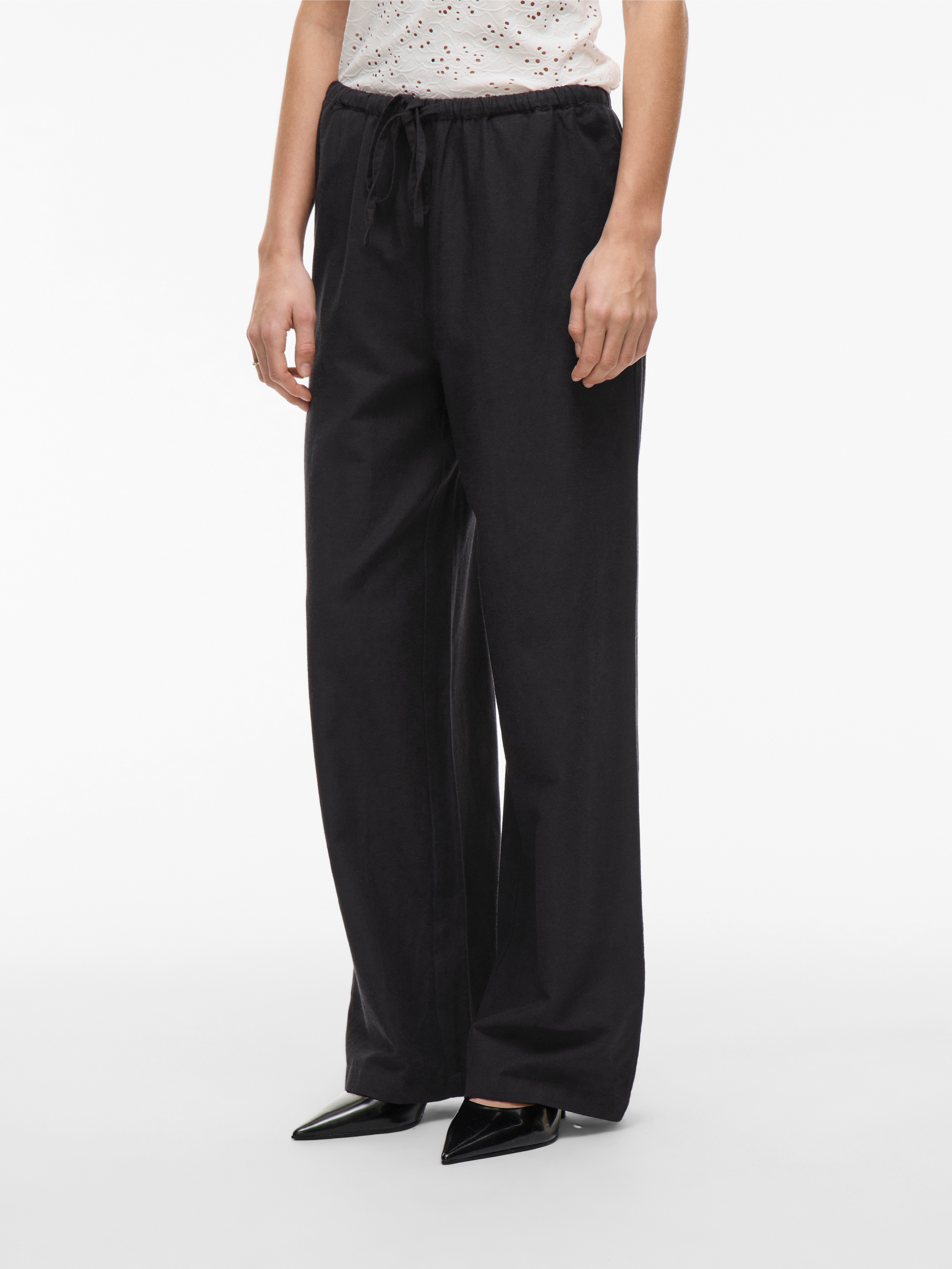 Vila Pantalon à enfiler »VIPRISILLA RW PANTS - NOOS«  pantalon d'été, avec lin