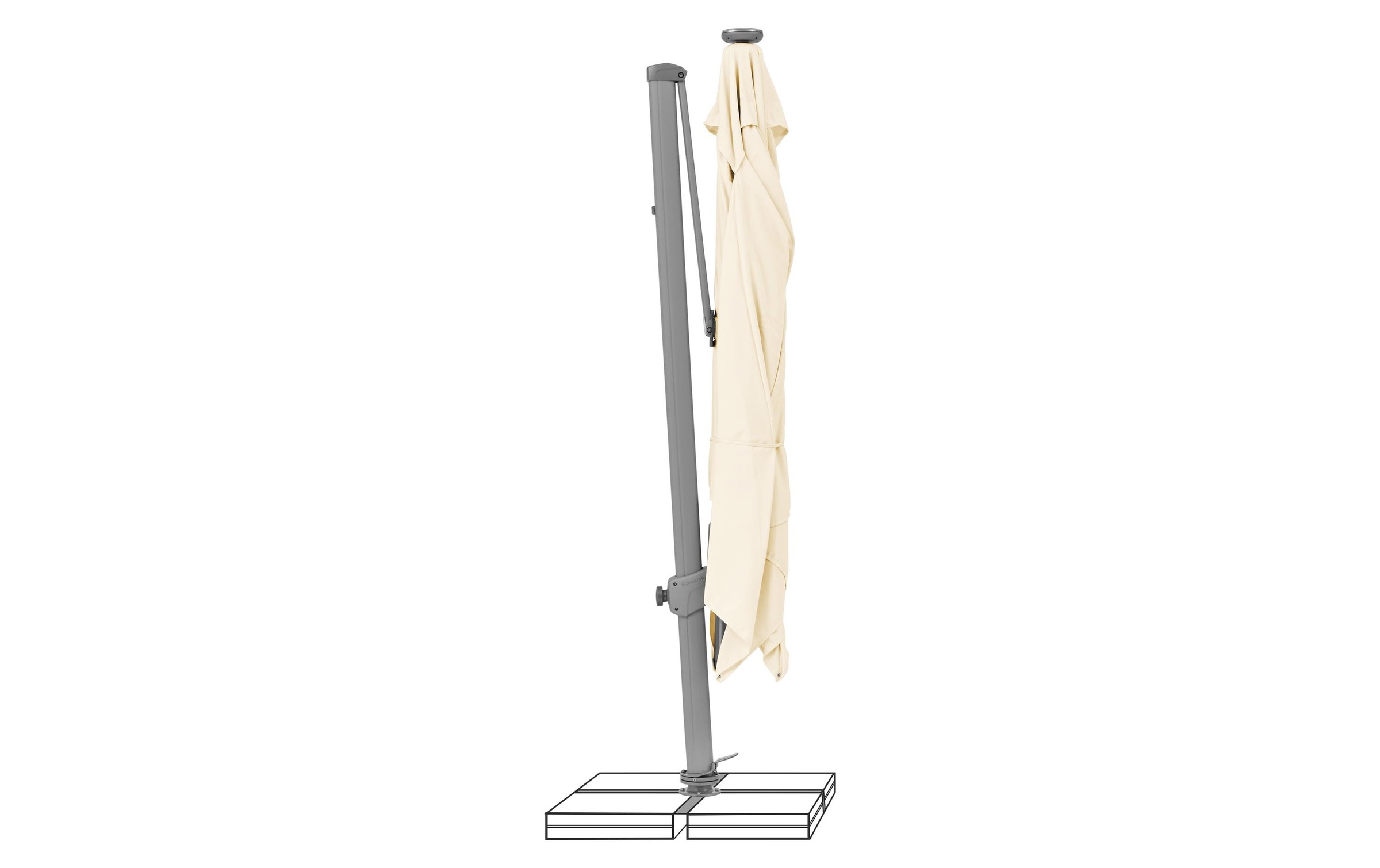   Parasol »Suncomfort by Glatz Varioflex Solar LED, 300 x 300 cm«