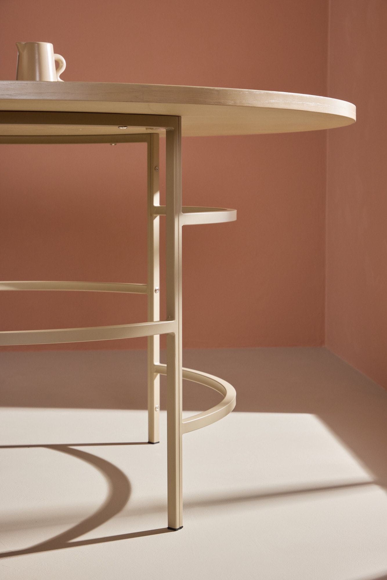 Venture Home Esstisch »Copenhagen, runder Esstisch Ø 140 cm in skandinavischer Eleganz« Esszimmertisch, MDF, Metallbeine, rund, geräumig, kontrastreich