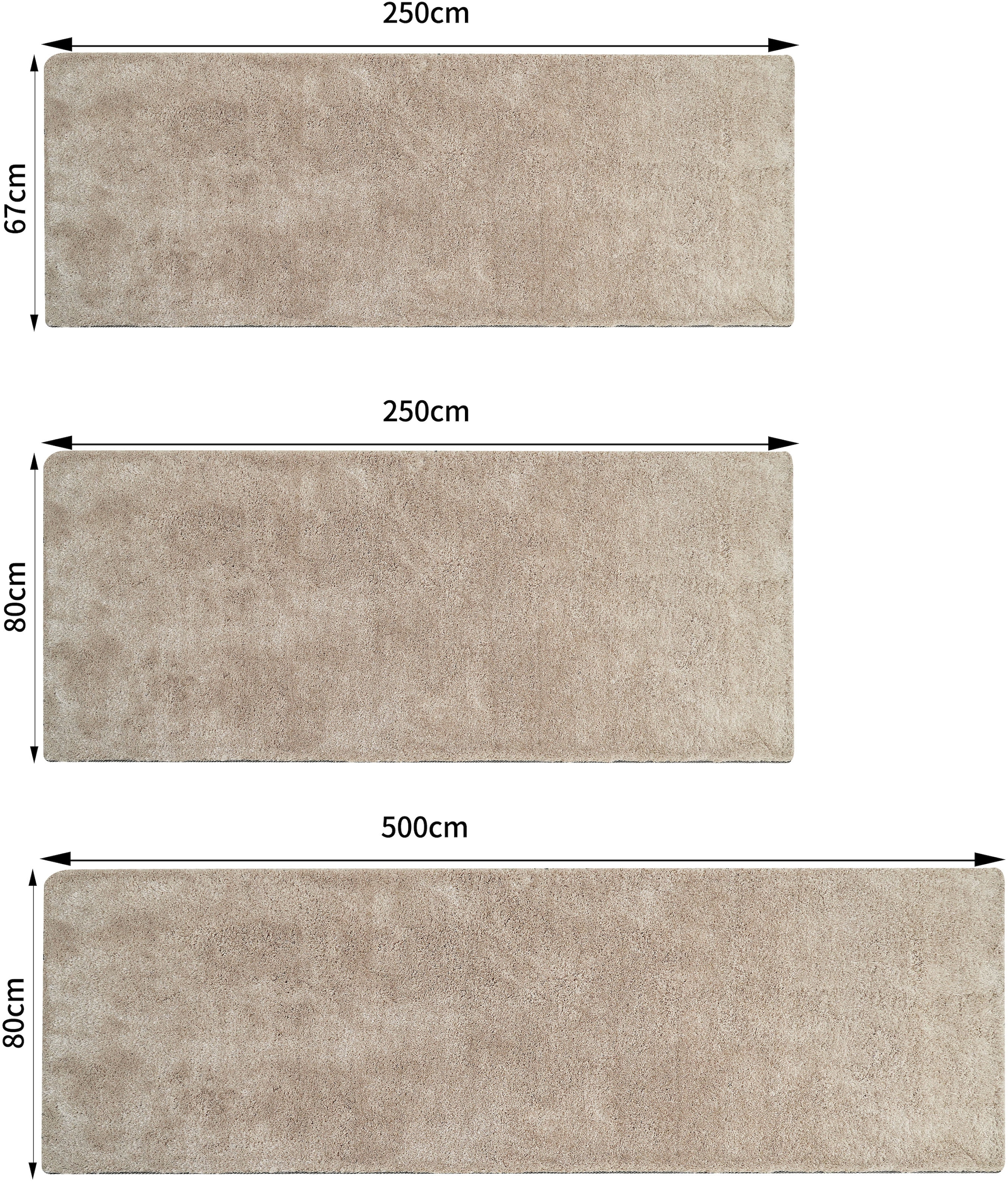 Bruno Banani Tapis de sol à poils longs »Dana Teppich, Kundenliebling« Rectangulaire 30 mm Höhe Brücke, uni, weich, Mikrofaser, Diele, Flur, Wohnzimmer, Schlafzimmer