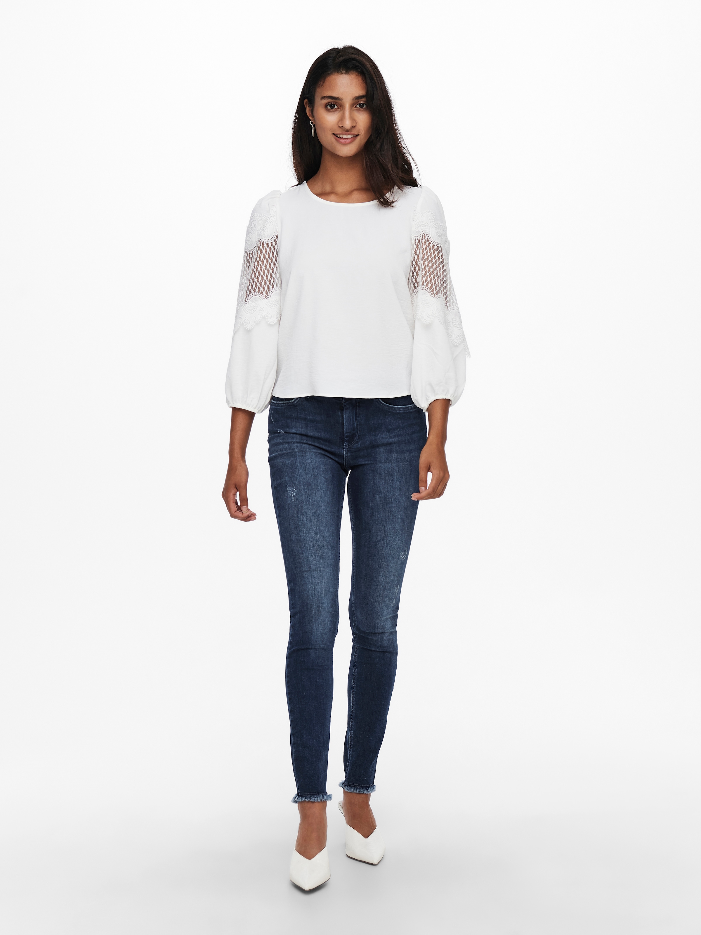 ONLY Skinny-fit-Jeans »ONLBLUSH LIFE MID SK ANK RAW«