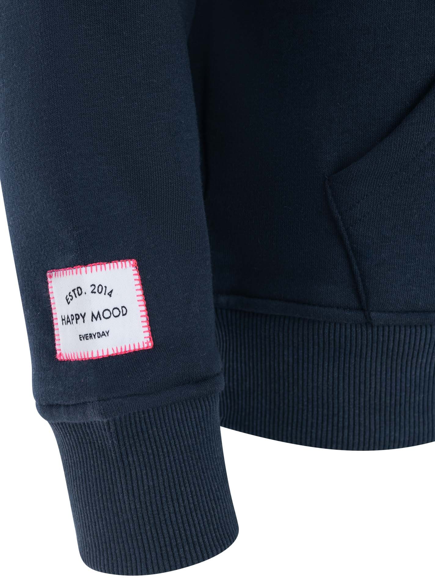 Zwillingsherz Hoodie »"Smile Cross"«, inscription statement, broderie, capuche, poche kangourou
