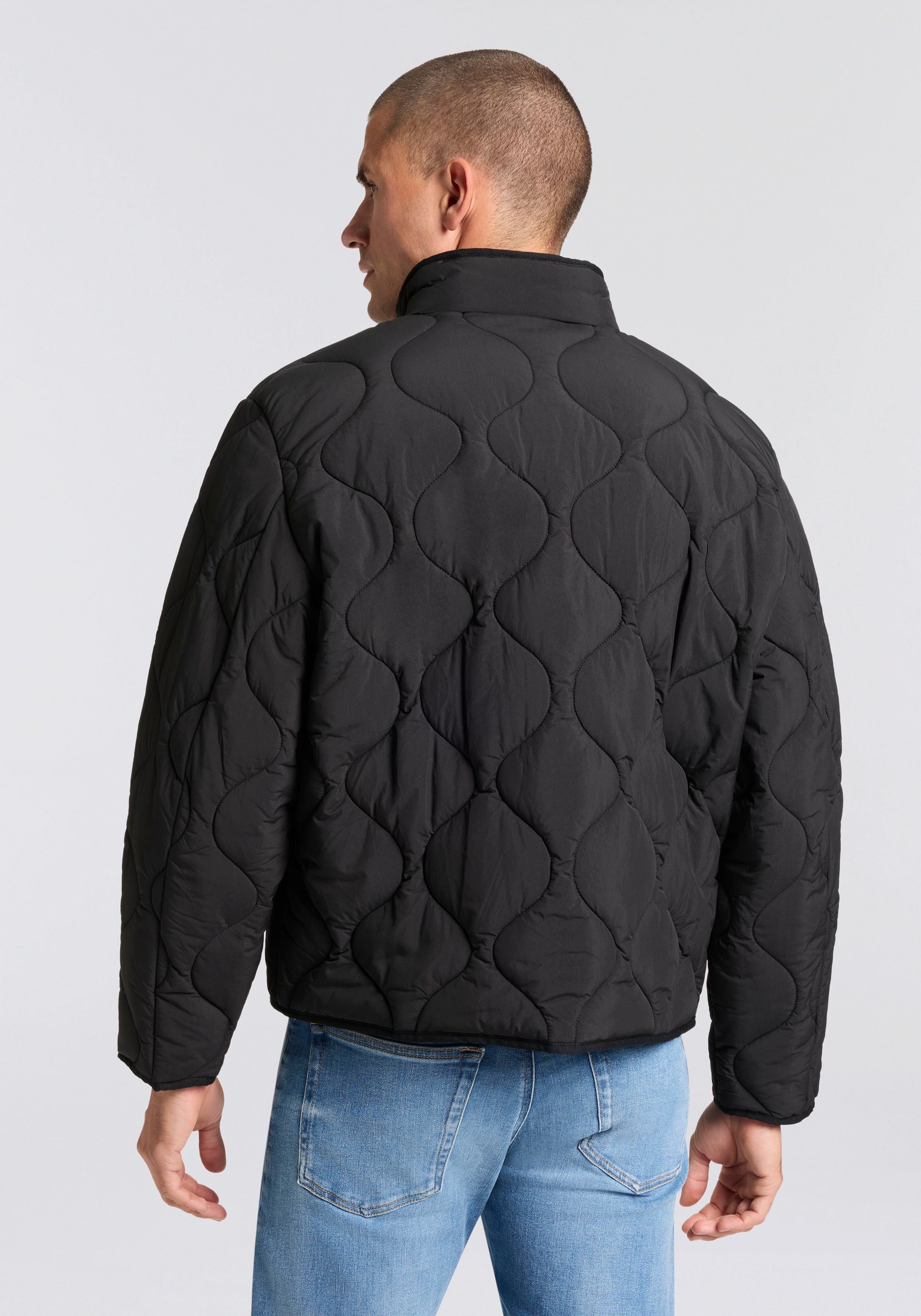 HUGO Blue Steppjacke »Boco« mit Stehkragen, relaxed fit, Reissverschlusstaschen