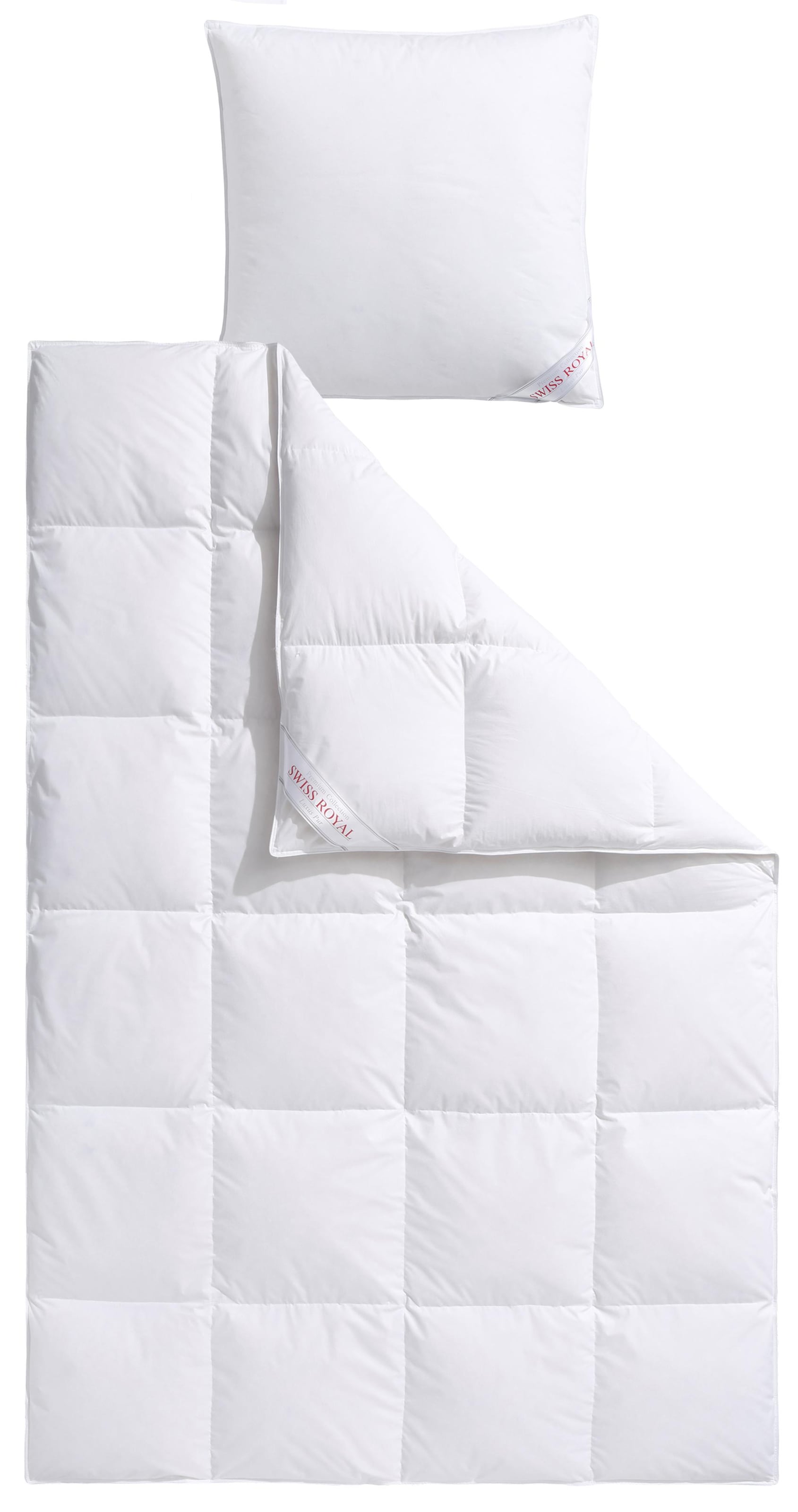Haeussling Daunenbettdecke + Kopfkissen »Swiss Royal« Bettdecken-Set mit Kopfkissen, 135x200 oder 155x220 cm, Sommer, Winter