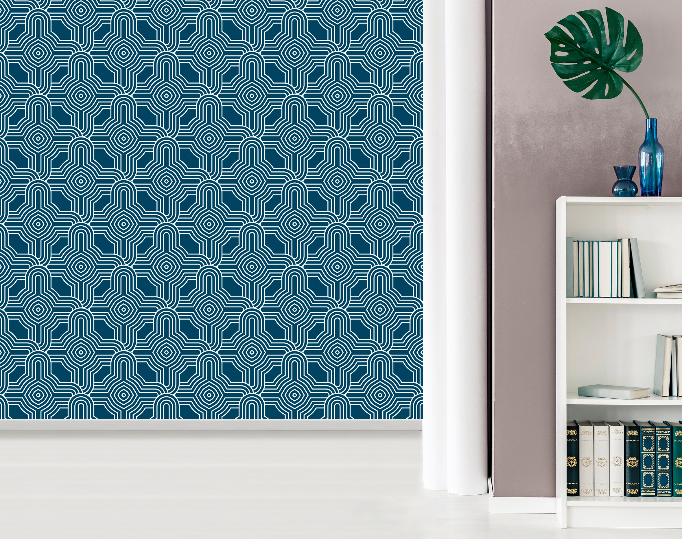 queence Vinyltapete »Melody« Farbverlauf | abstrakt | bedruckt | gemustert glatt 90x250cm, selbstklebend, kinderleichte Anbringung, , Sticker