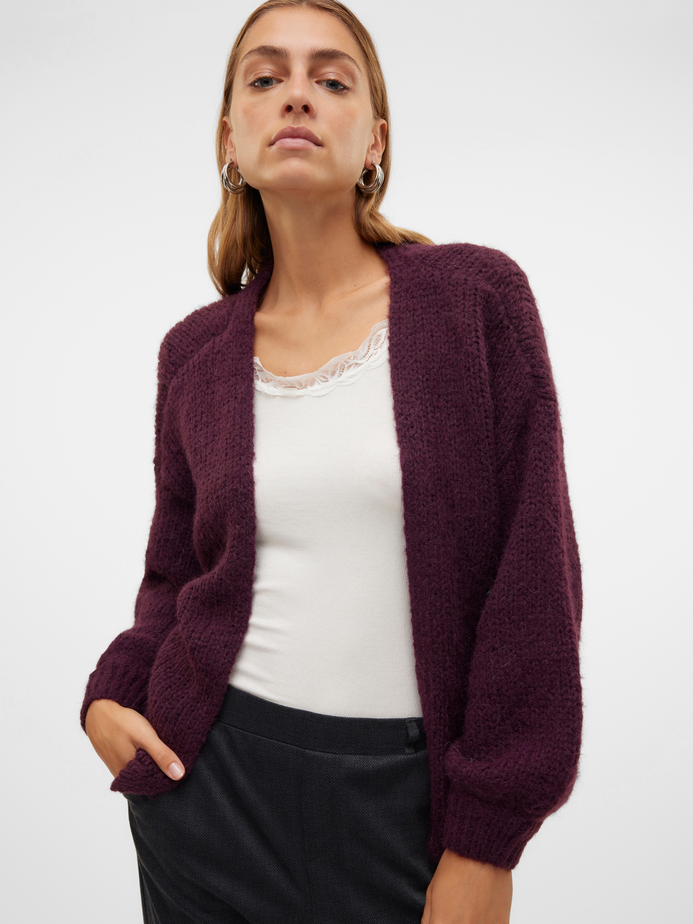 Vero Moda Strickjacke »VMMAYBE LS OPEN CARDIGAN GA REP«