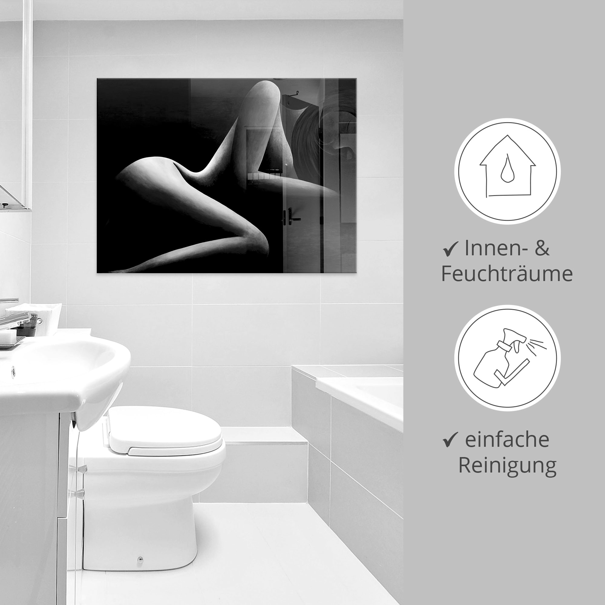 Artland Tableau en verre »Akt« 1 cuis tlg. in verschiedenen Grössen