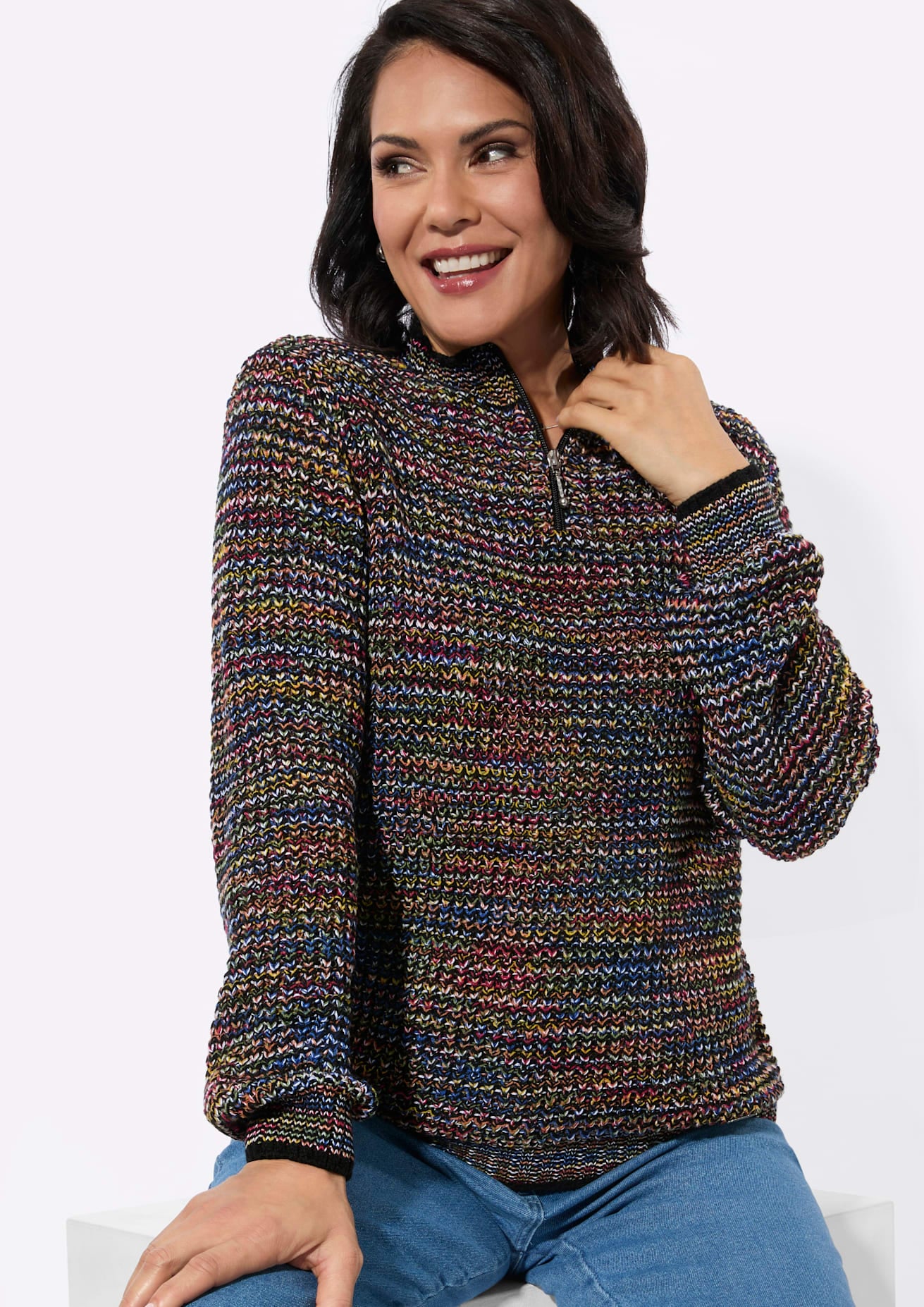 Casual Looks Pull à col montant »Stehkragen-Pullover«